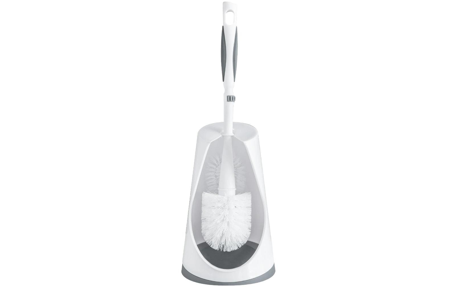 CREaCLEAN WC-Bürstenset – Polypropylen, weiss, grau, bodenstehend, Kopf austauschbar, H 36,2 cm, Ø 8 cm