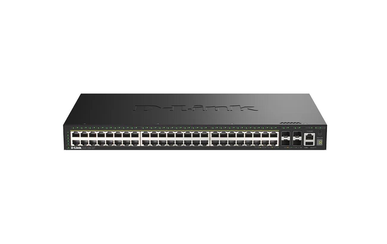 D-Link DMS-1024/E – Switch – 24×2.5G, 4×SFP+, L2, PoE+ 370 W, 1U