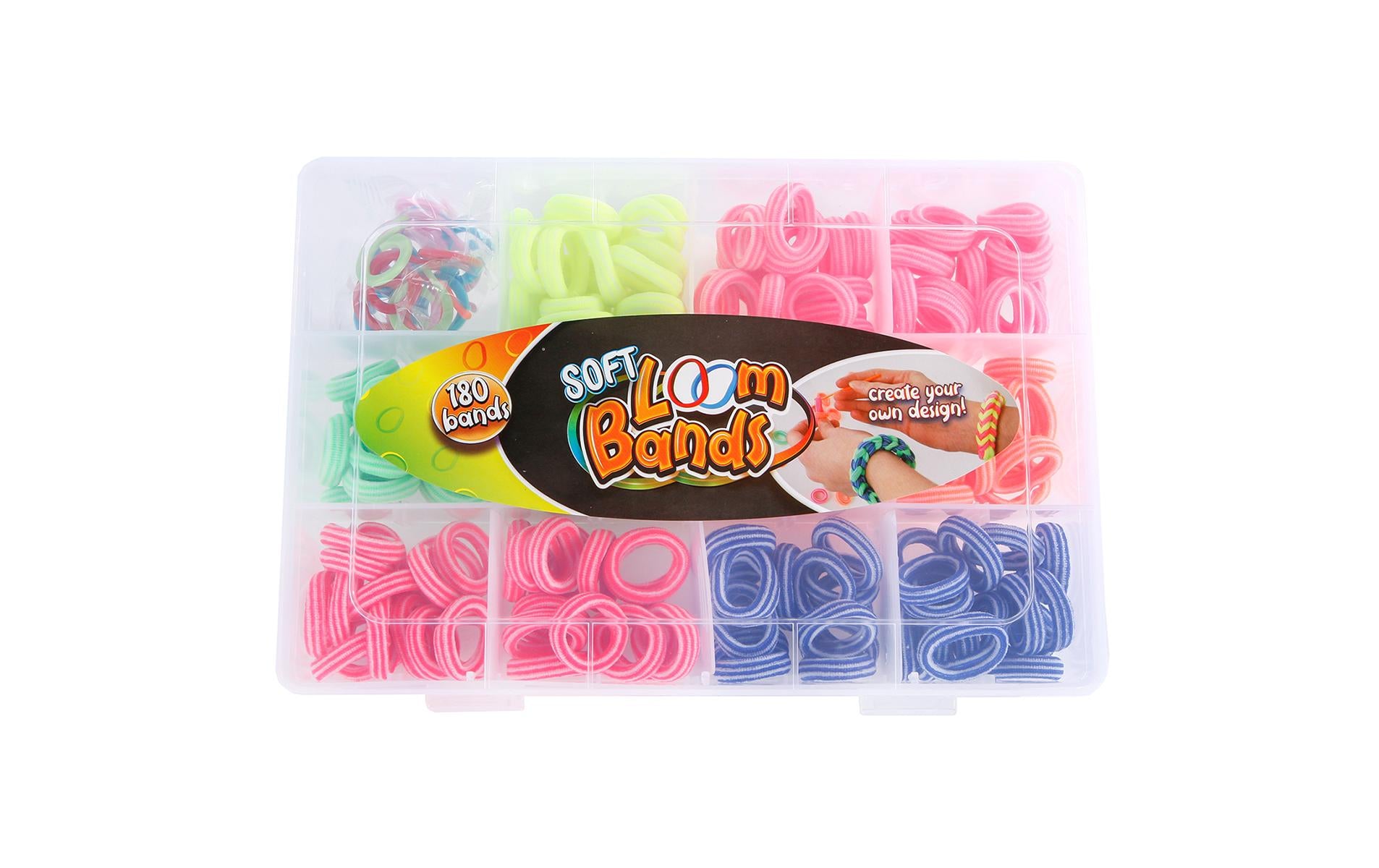 Sombo Soft Loom – Stirnband-Bastelset – 180 Bänder – Mehrfarbig – ab 5 Jahren