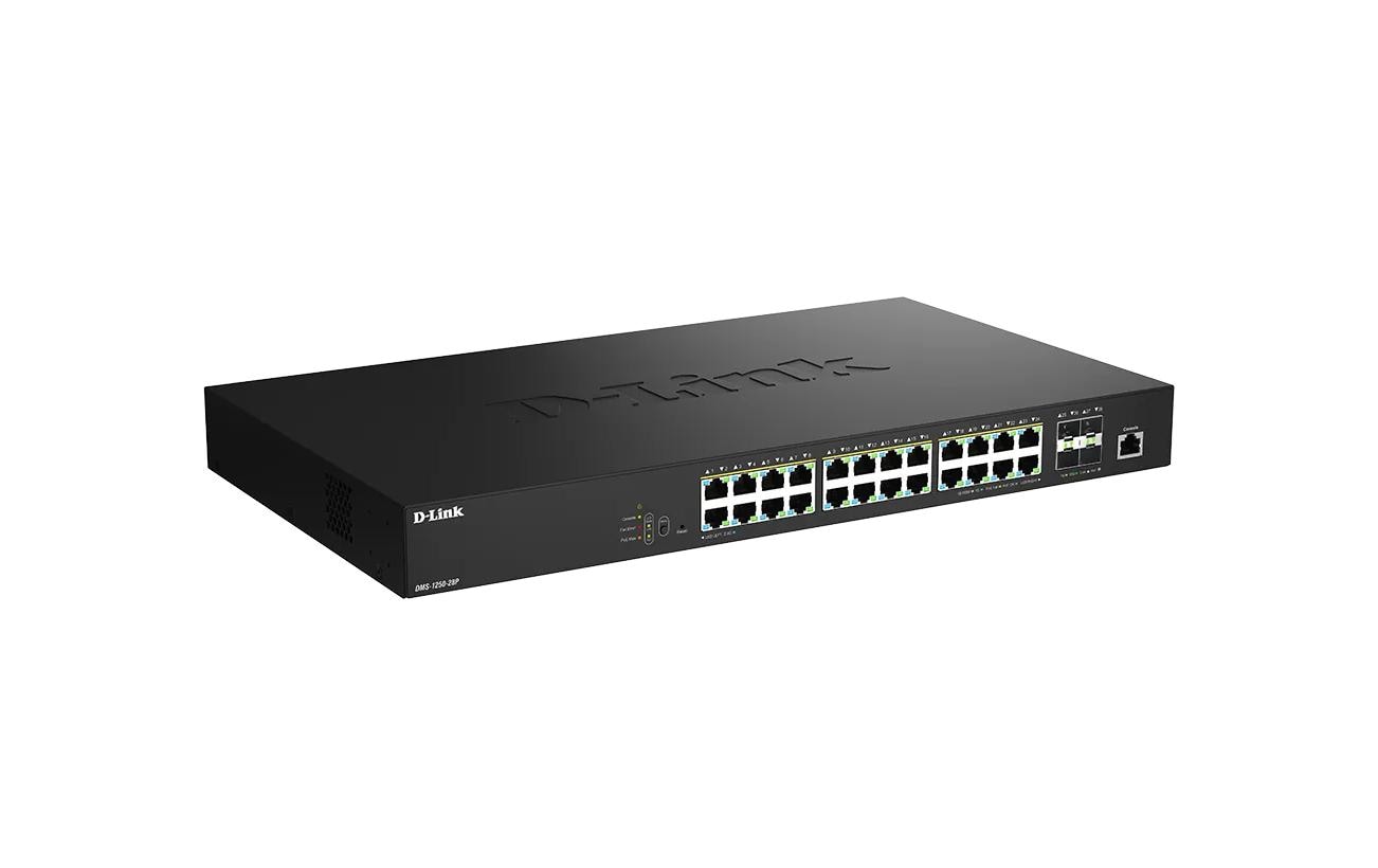 D-Link DMS-1250-28P/E – Managed Switch – 24×2.5G, 4×SFP+, L2, PoE 475 W, 1U