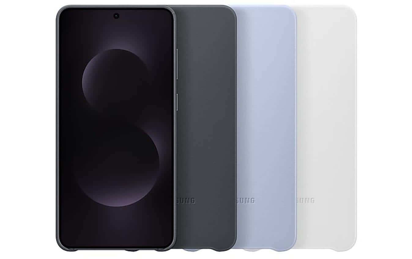 Samsung Backcover – für Samsung Galaxy S25 Edge – hellgrau – Leder