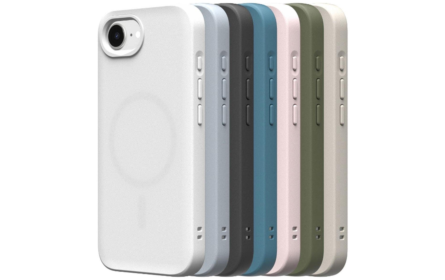 RhinoShield Backcover SolidSuit – für Apple iPhone 16e – grau – Recycling-Kunststoff