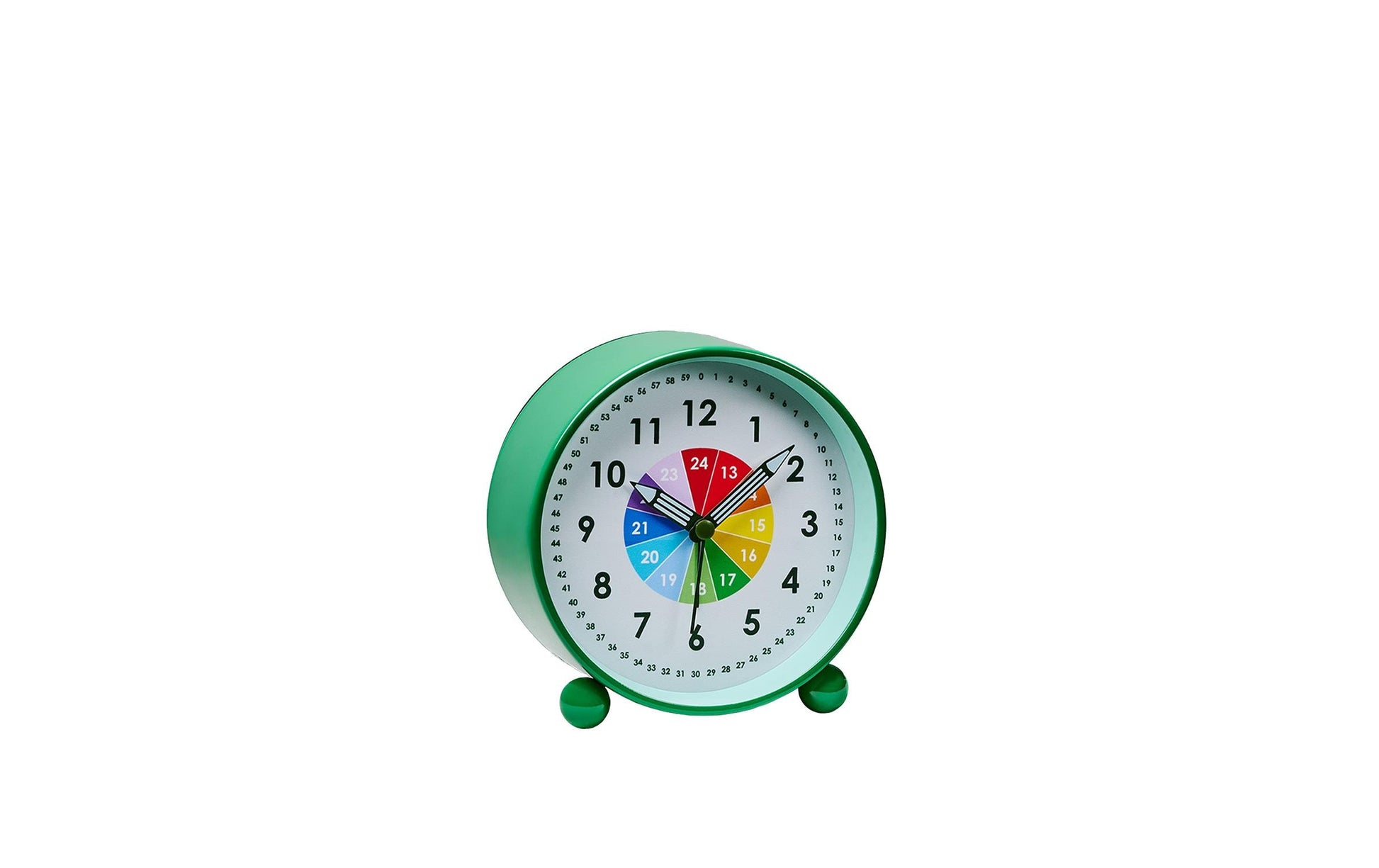 Chic-mic Chic Mic Kinder Lernuhr Wecker – Analog, 11 × 11 × 5,2 cm, grün, Kunststoff