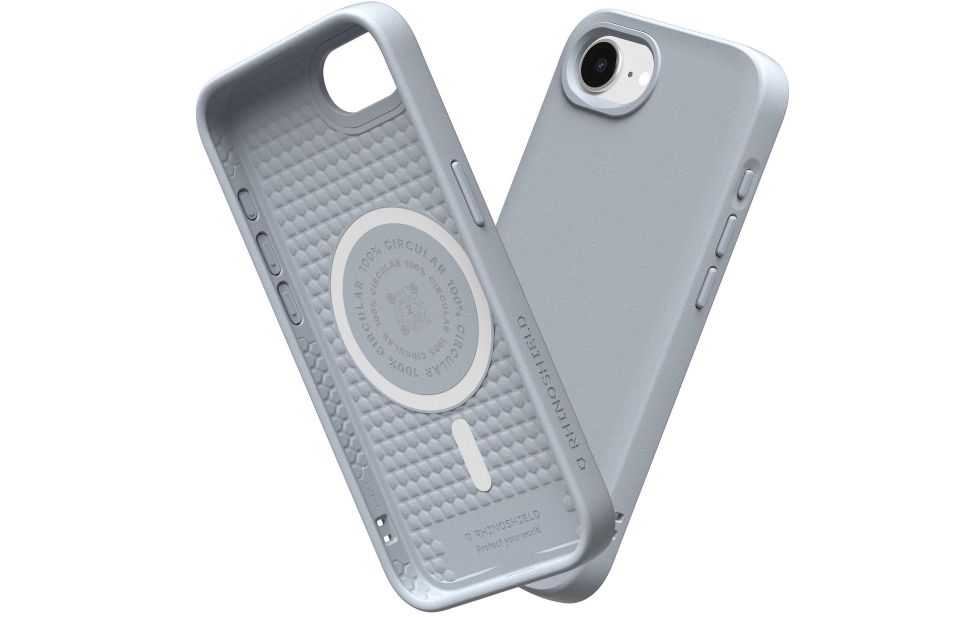 RhinoShield Backcover SolidSuit – für Apple iPhone 16e – grau – Recycling-Kunststoff