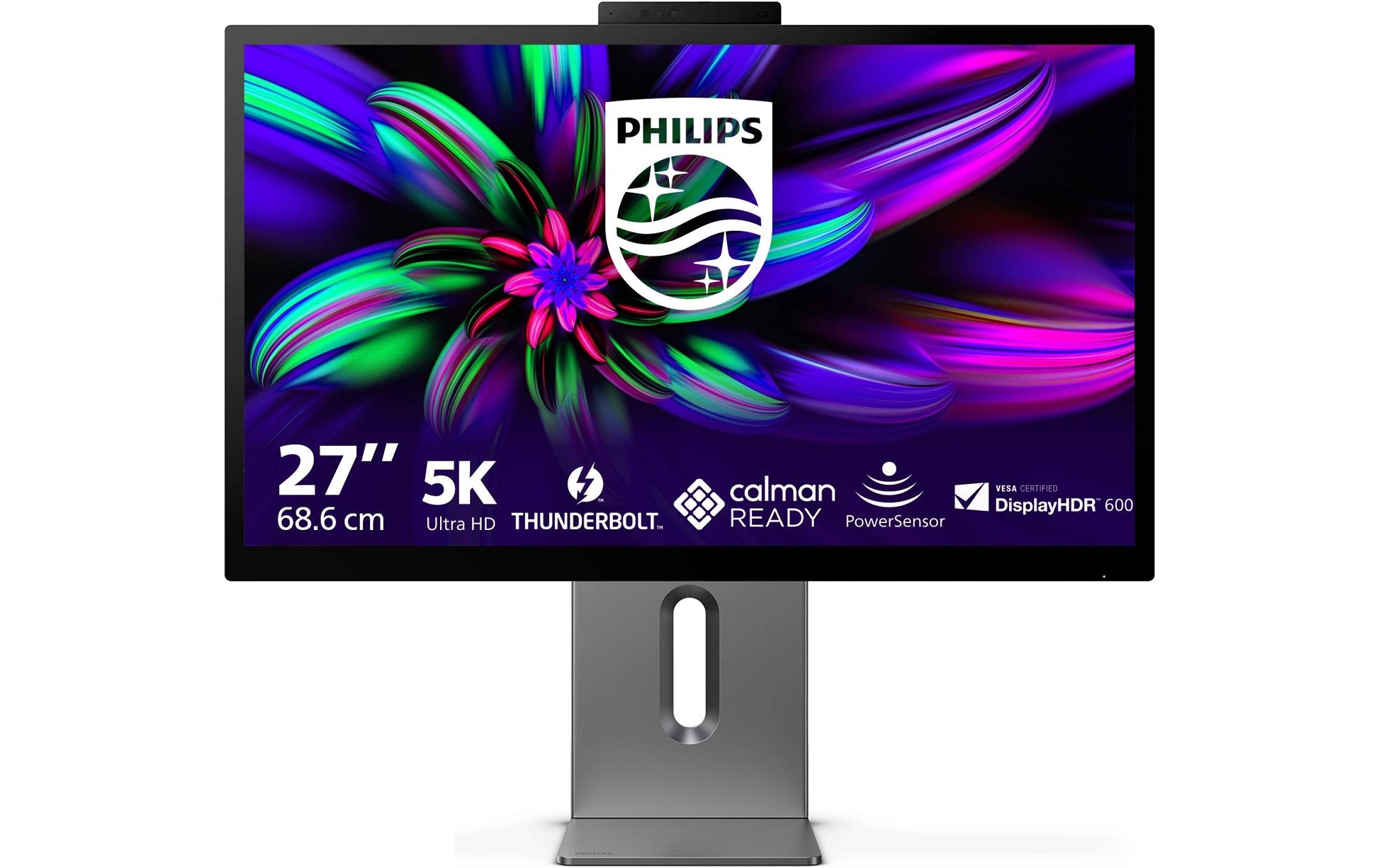 Philips 27E3U7903/00 – Monitor, 27", IPS, 70 Hz, 500 cd/m², Webcam, Lautsprecher, USB-Hub, Grau