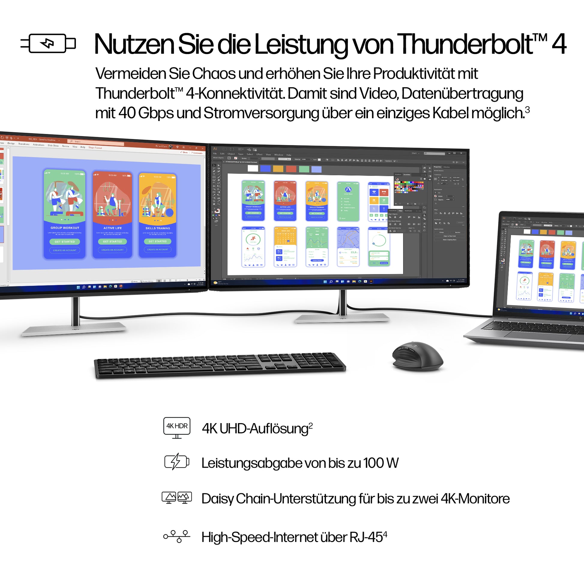HP 732PK – Monitor, 31,5" 3840 × 2160 (UHD 4K), IPS, 400 cd/m², HDMI, DisplayPort, USB