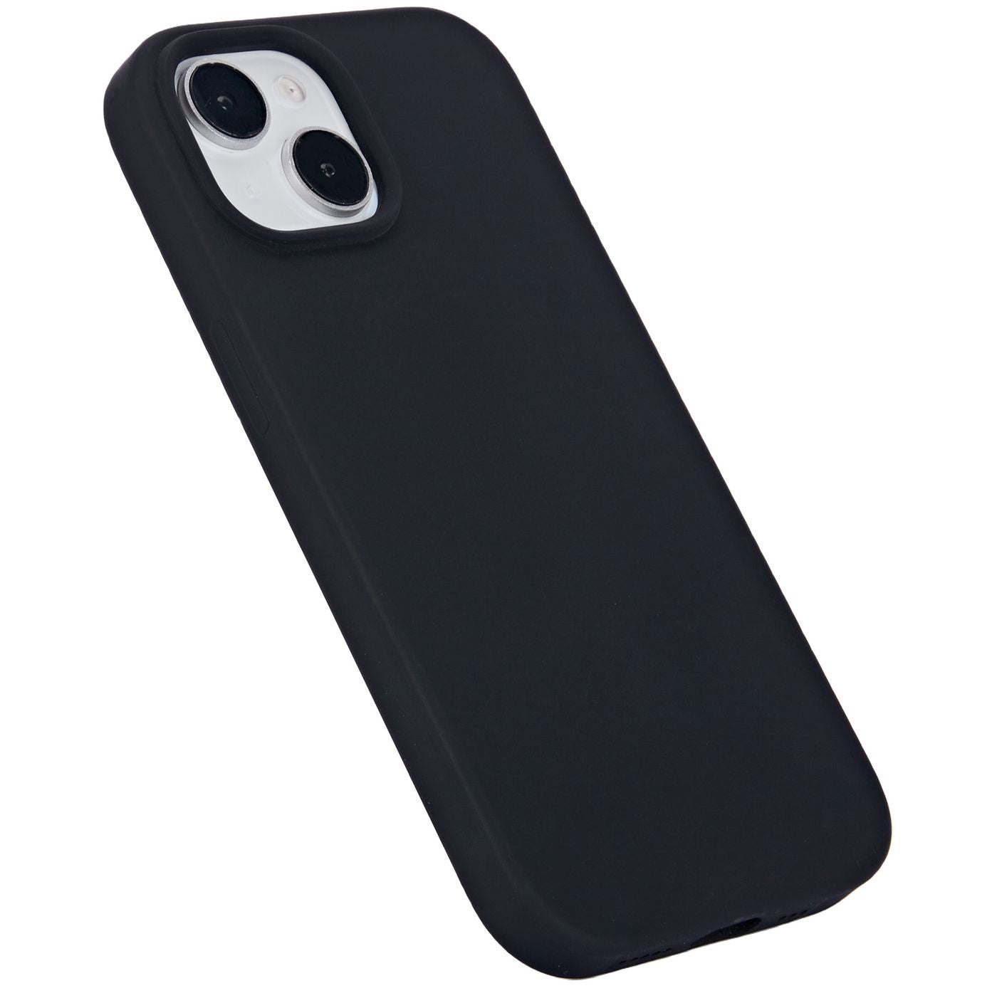 eSTUFF INFINITE (GRS) RIGA Backcover – für Apple iPhone 15, PC+Silikon+Mikrofaser, Schwarz
