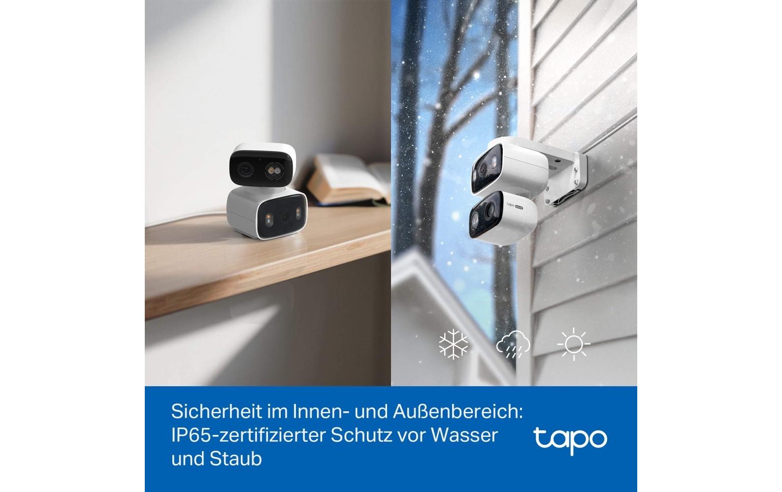 TP-Link Tapo C246D Netzwerkkamera – 2K QHD (2304×1296), IP65, WLAN, für Samsung SmartThings, Weiss