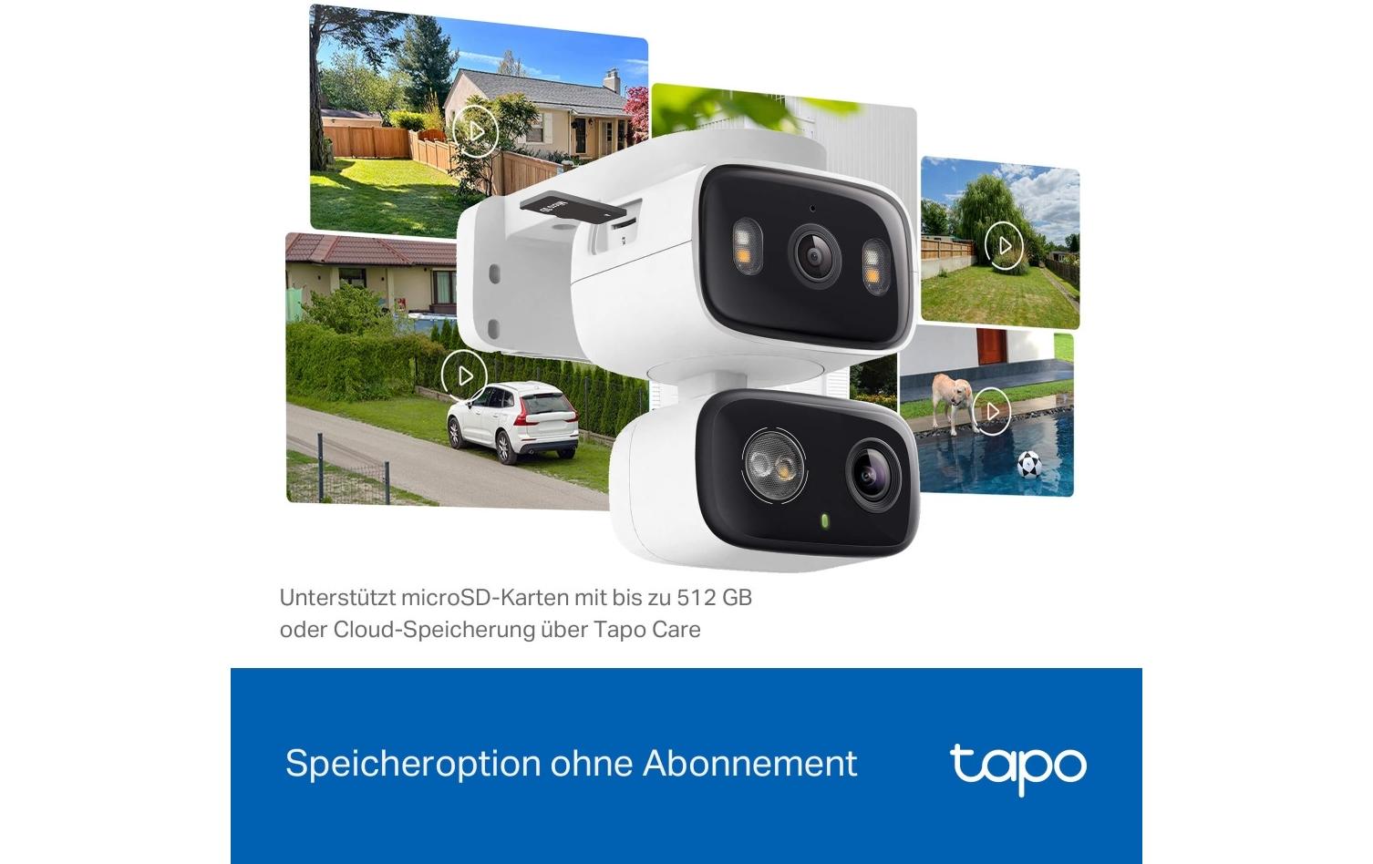 TP-Link Tapo C246D Netzwerkkamera – 2K QHD (2304×1296), IP65, WLAN, für Samsung SmartThings, Weiss