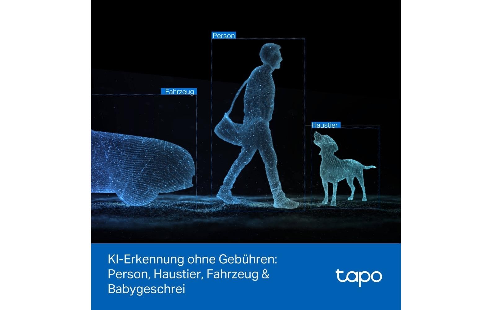 TP-Link Tapo C246D Netzwerkkamera – 2K QHD (2304×1296), IP65, WLAN, für Samsung SmartThings, Weiss