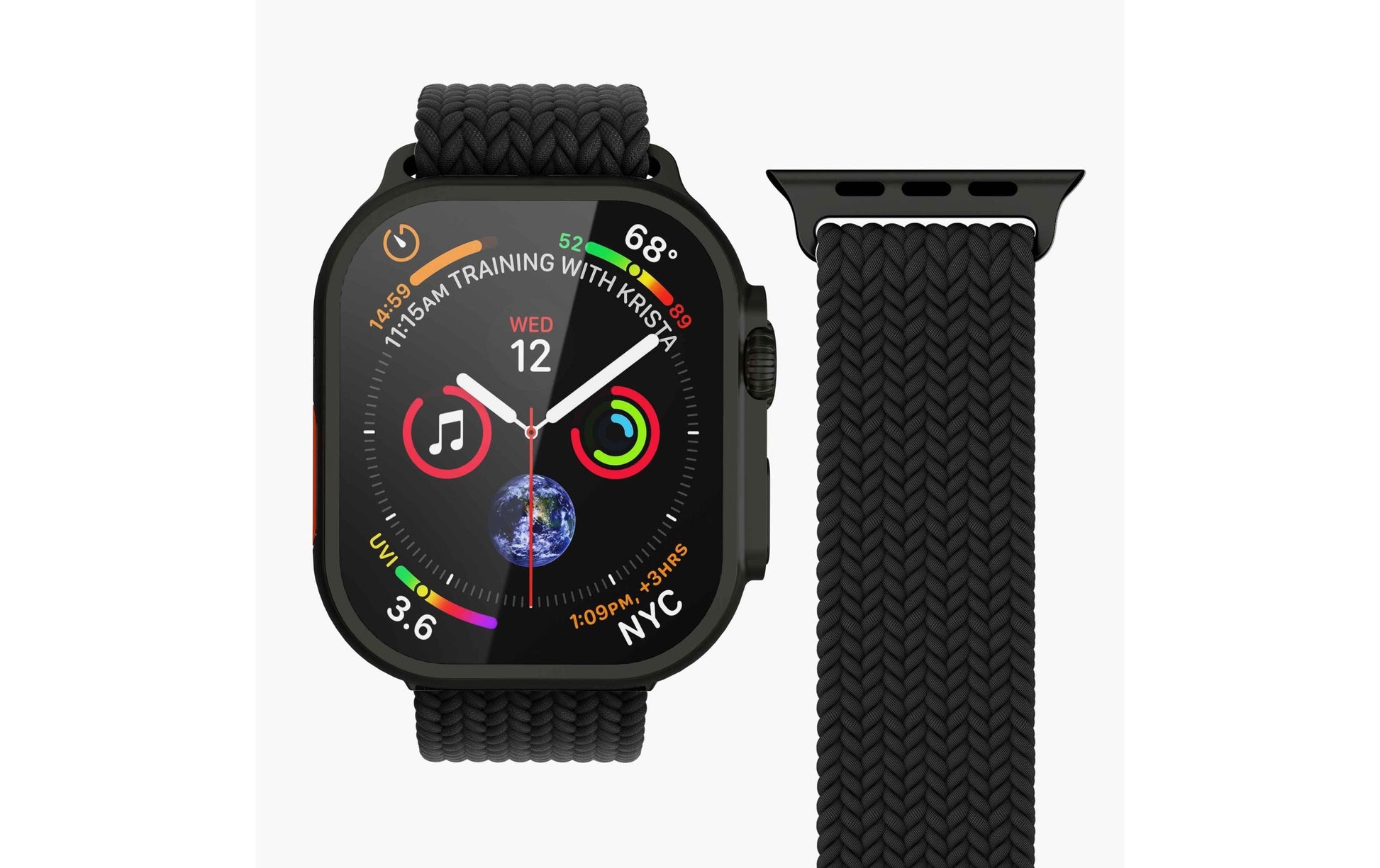 Vonmählen Woven Loop – Armband – für Apple Watch – Schwarz, One Size, Nylon