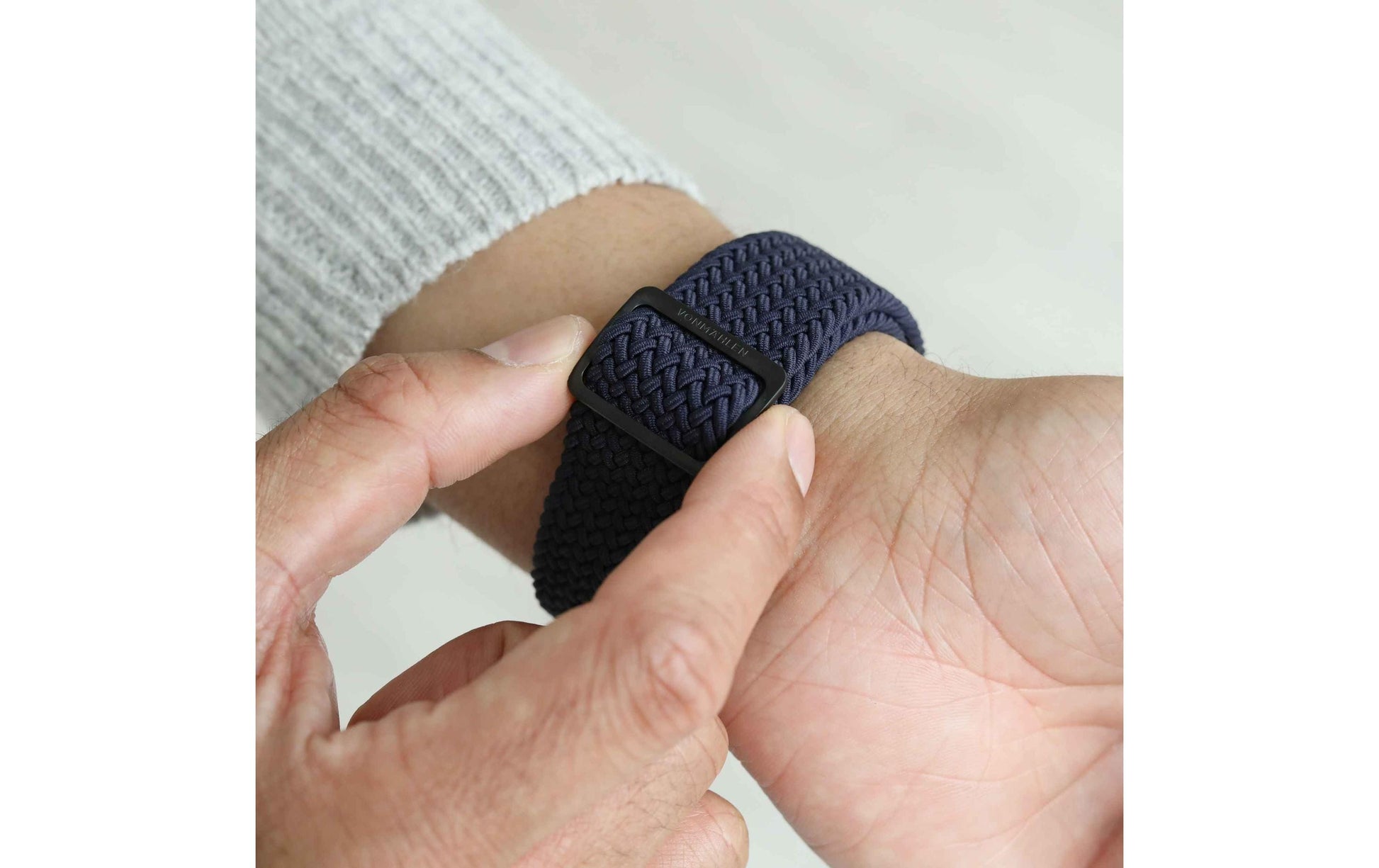 Vonmählen Woven Loop – Armband – für Apple Watch – Navy/Schwarz, Einheitsgrösse, Nylon