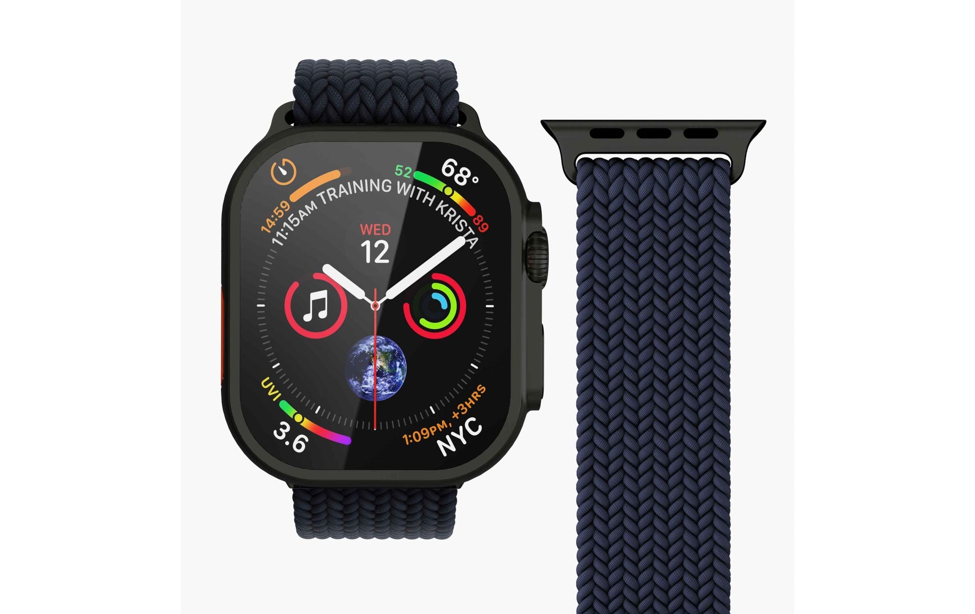 Vonmählen Woven Loop – Armband – für Apple Watch – Navy/Schwarz, Einheitsgrösse, Nylon