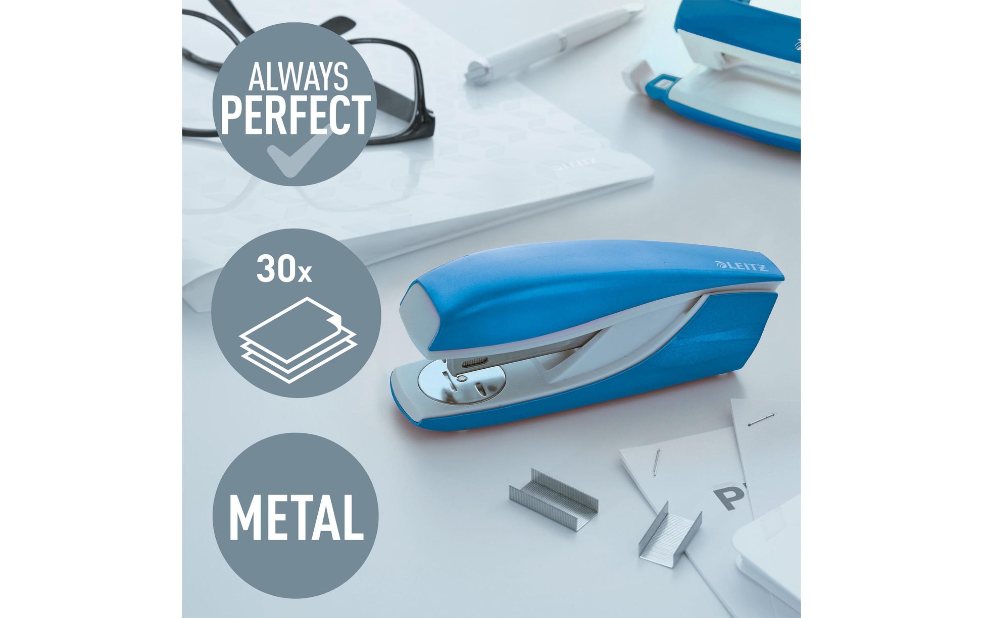 Leitz NeXXt 55021036 Hefter, blau, metallisch