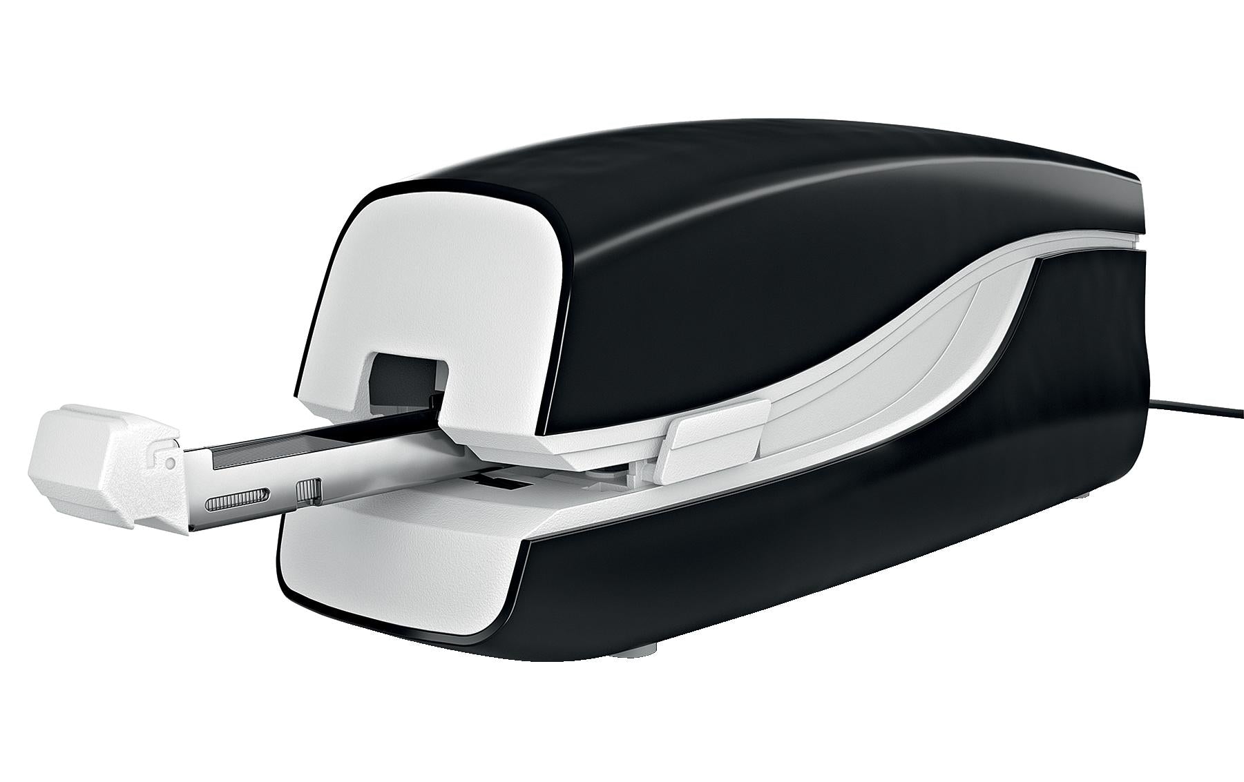 Leitz 5533 – Elektrischer Hefter, 20 Blatt, Flat-Clinch, Einlegetiefe 20 mm, Schwarz