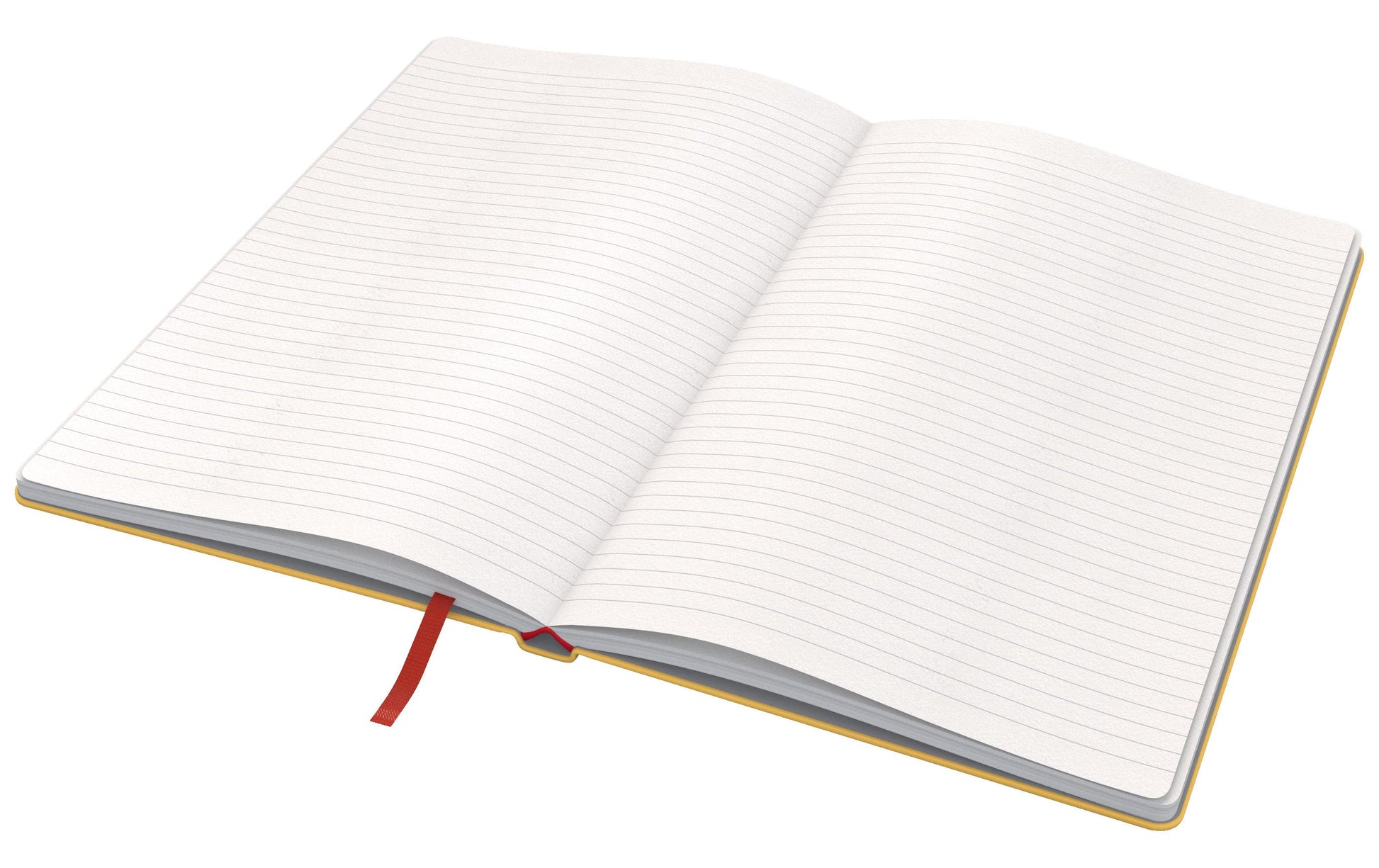 Leitz Notizbuch – A5 – Liniert 5 mm – 80 Seiten – 100 g/m² – Hardcover, Gummiband, Gelb