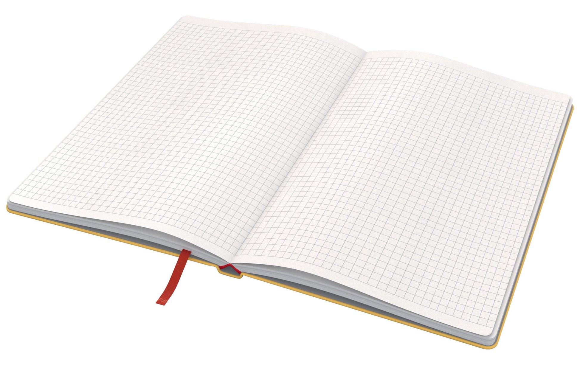 Leitz Cosy Notizbuch – A5 – kariert 5 mm – 80 Seiten – 100 g/m² – Hardcover, Gummiband – Gelb
