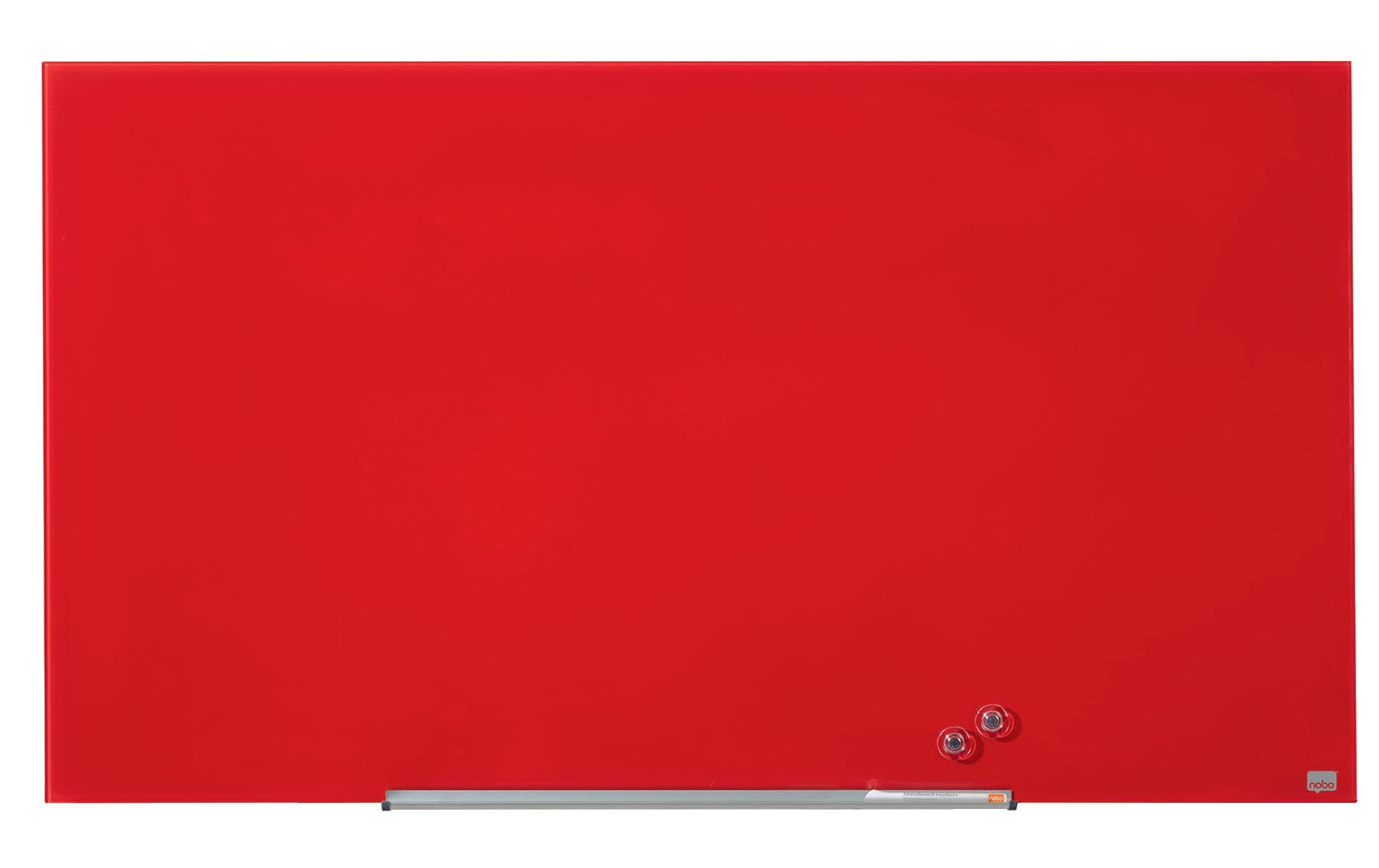 Nobo Whiteboard – 126 × 71 cm, Glas, magnetisch, Wandmontage, inkl. Stift, Magnete, Montagesatz