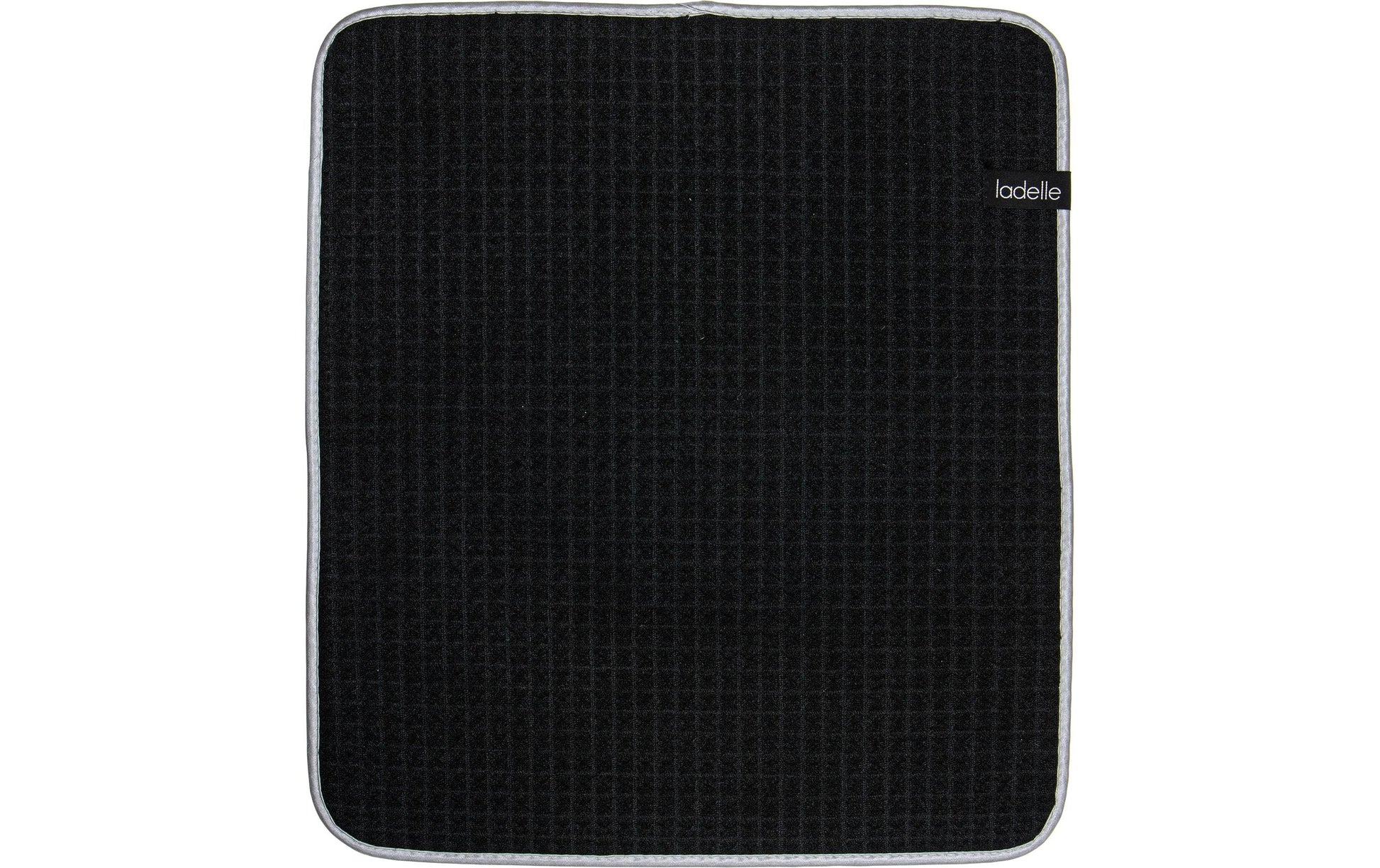 Ladelle Mega Waffle – Abtropfmatte 45 × 41 × 1 cm, Mikrofaser, Schwarz