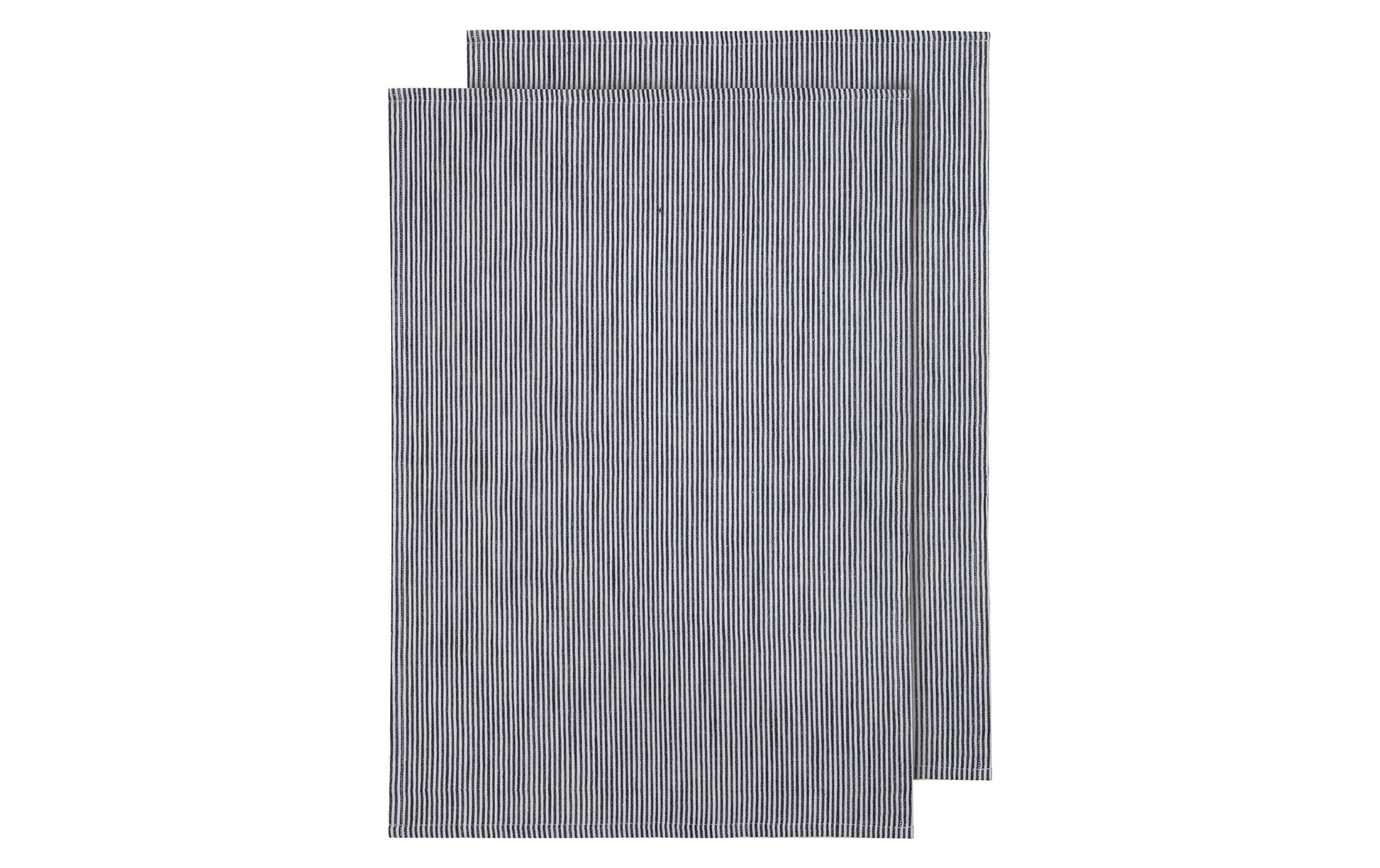 Ladelle Küchentuch Lina Stripe – Blau – 50 × 70 cm – Baumwolle – 2er-Set
