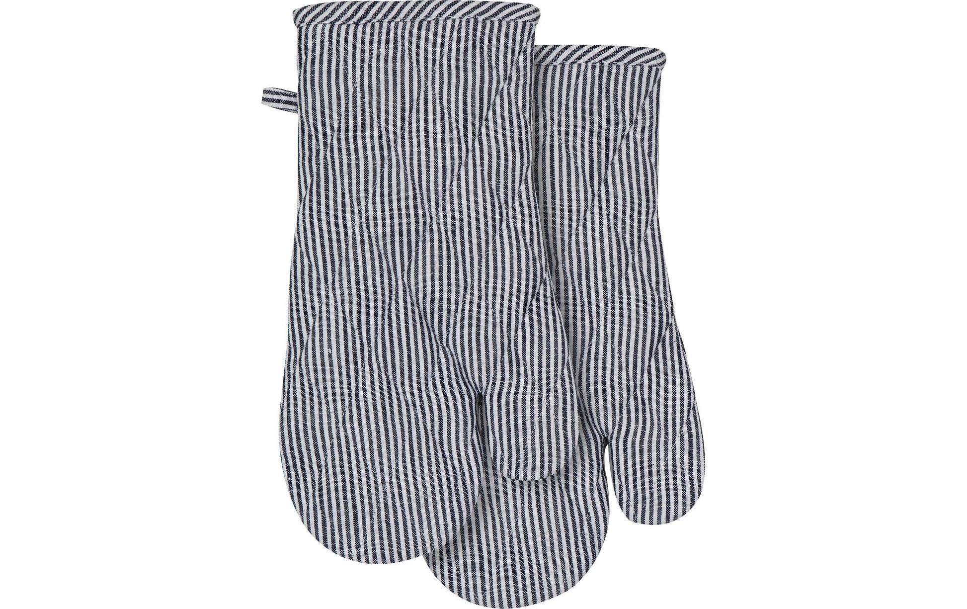 Ladelle Ofenhandschuhe 18 × 33 cm, Baumwolle/Leinen, Blau, 2 Stk.