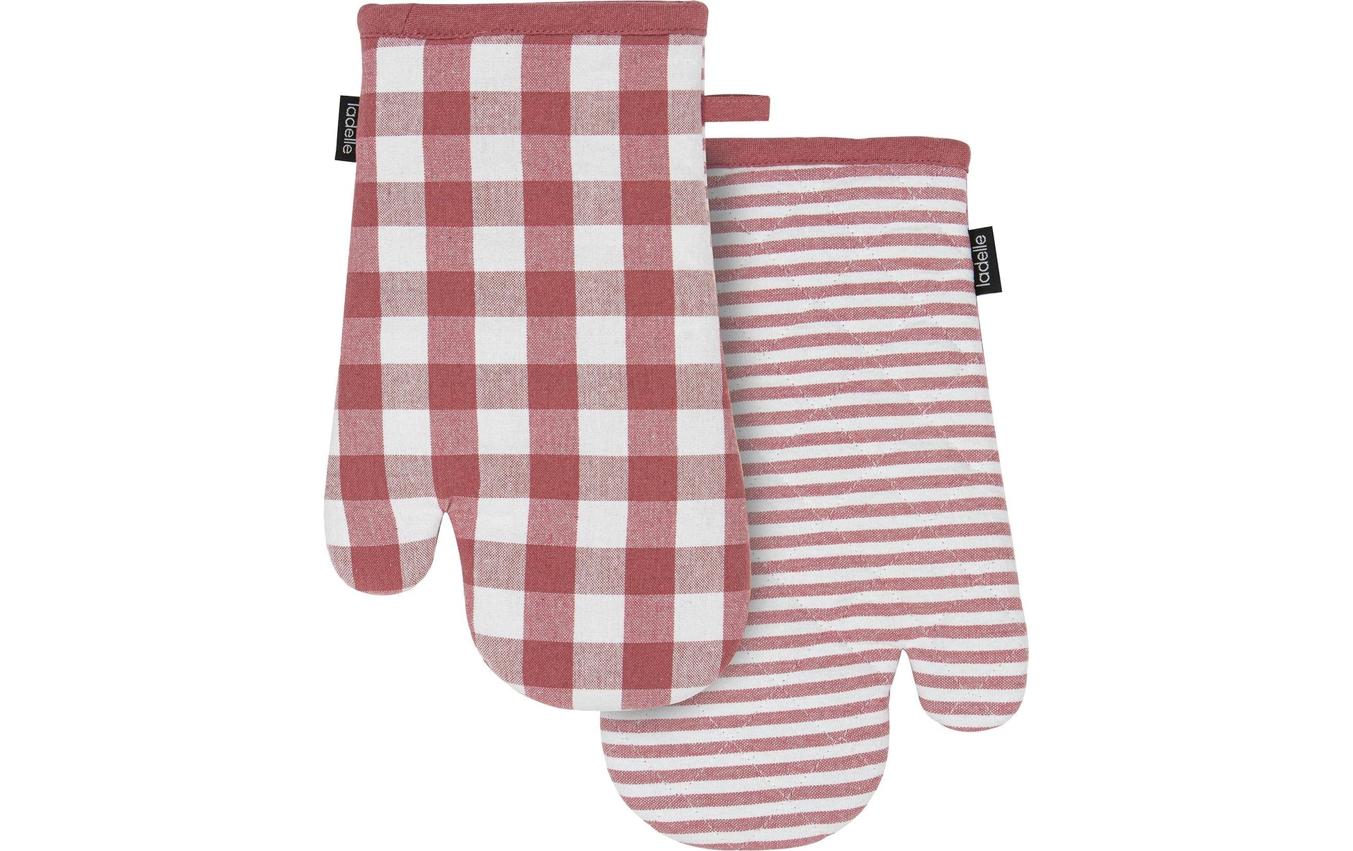 Ladelle Ofenhandschuhe 18 × 33 cm, Baumwolle (recycelt)/Polyester, Weiss, 2 Stk.