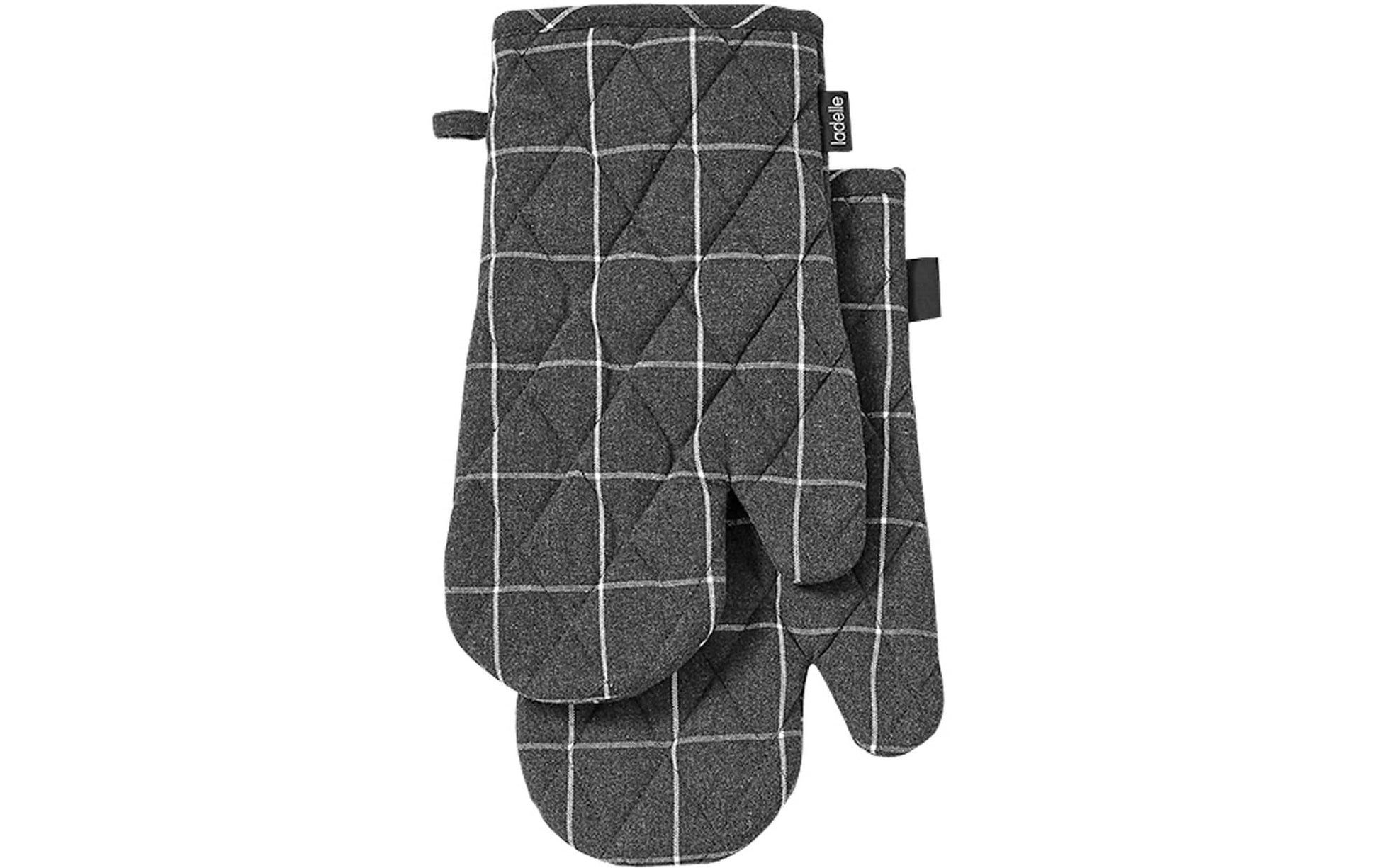 Ladelle Ofenhandschuhe 18 × 33 cm, Baumwolle (recycelt), 2 Stk., Anthrazit