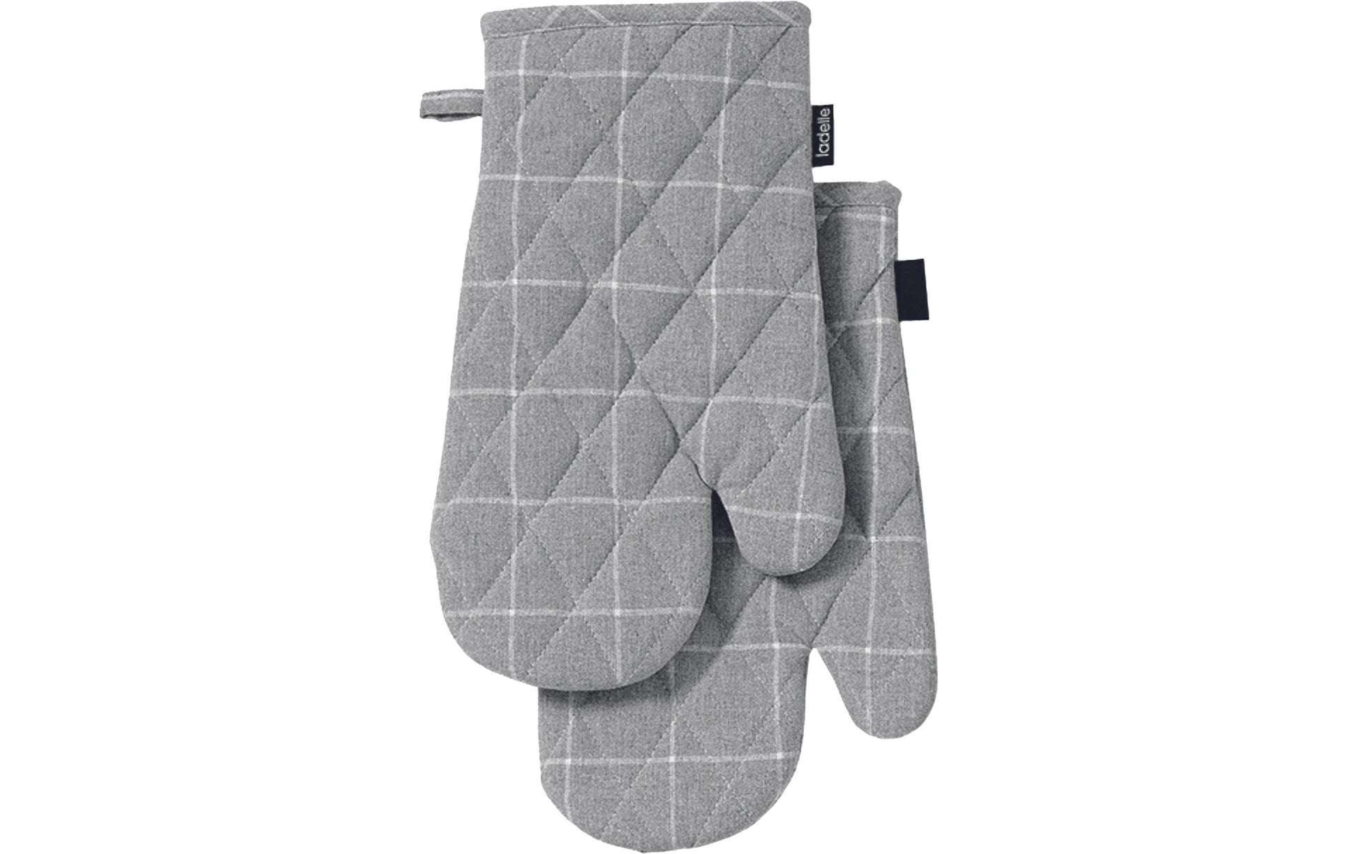 Ladelle Ofenhandschuhe 18 × 33 cm, Baumwolle (recycelt), Grau, 2 Stk.