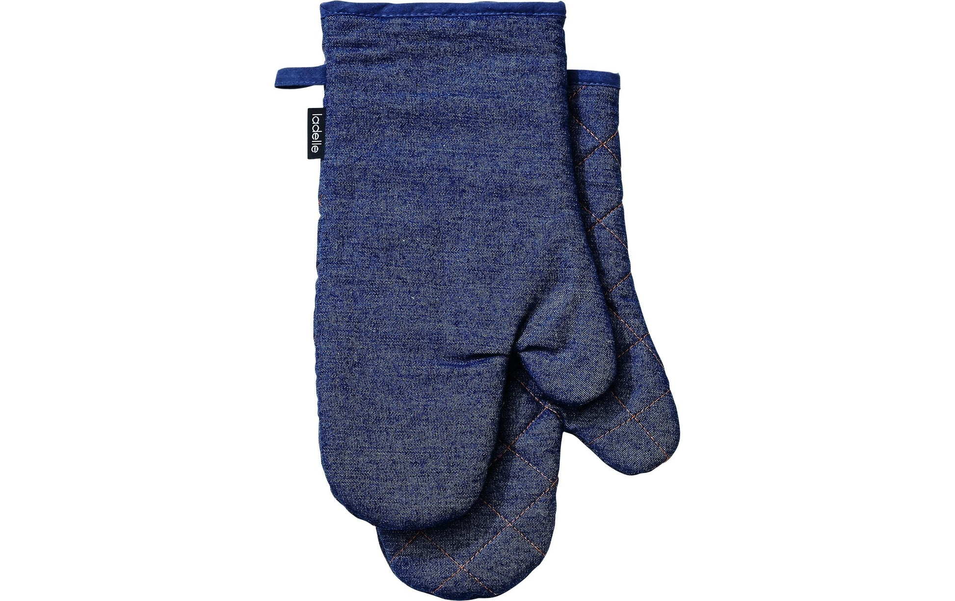 Ladelle Ofenhandschuh 18 × 33 cm, Baumwolle, Blau, 2 Stk.