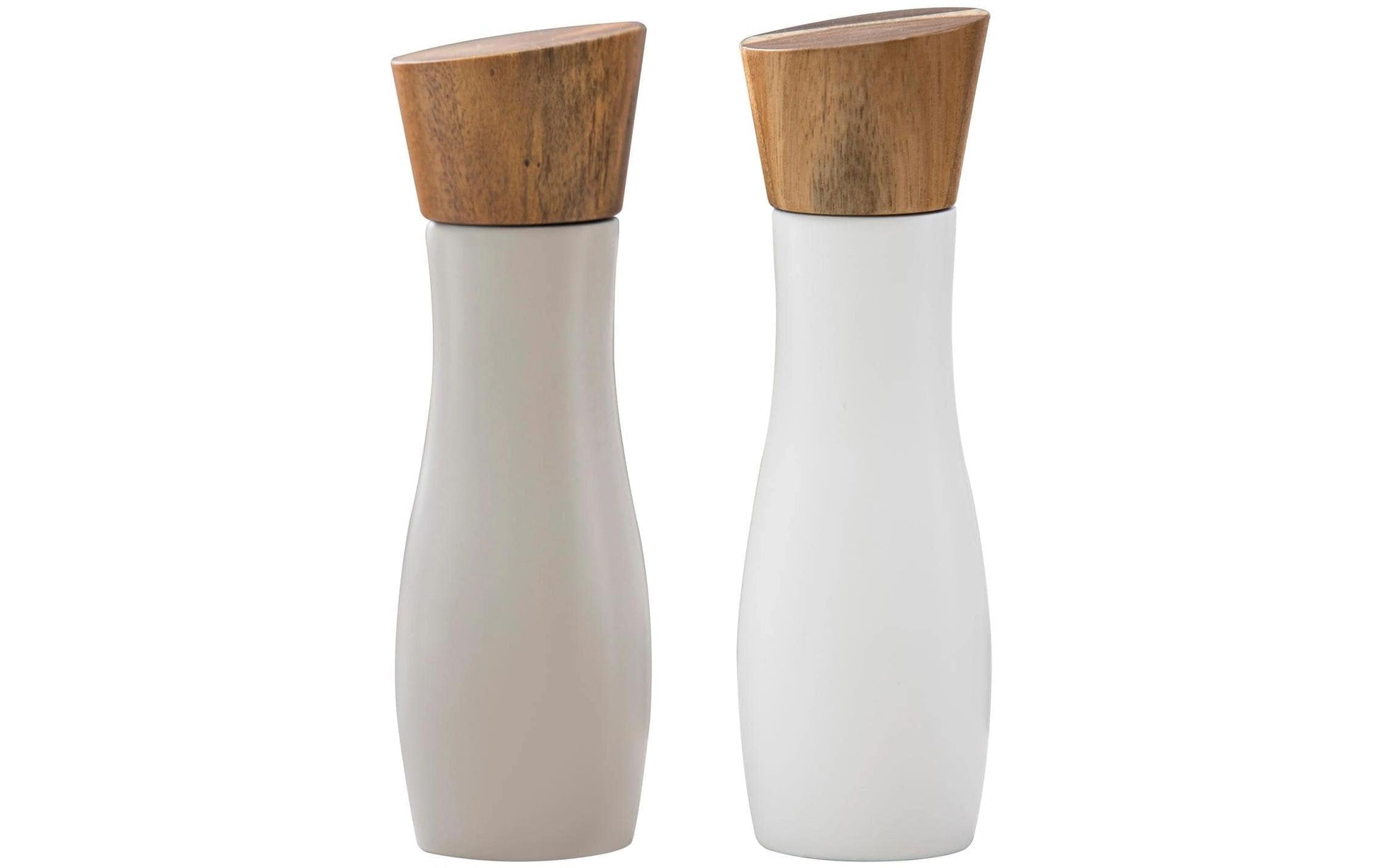 Ladelle Salz- und Pfeffermühle Ø 6 × 19,5 cm, Porzellan/Metall, Grau, 2-teilig
