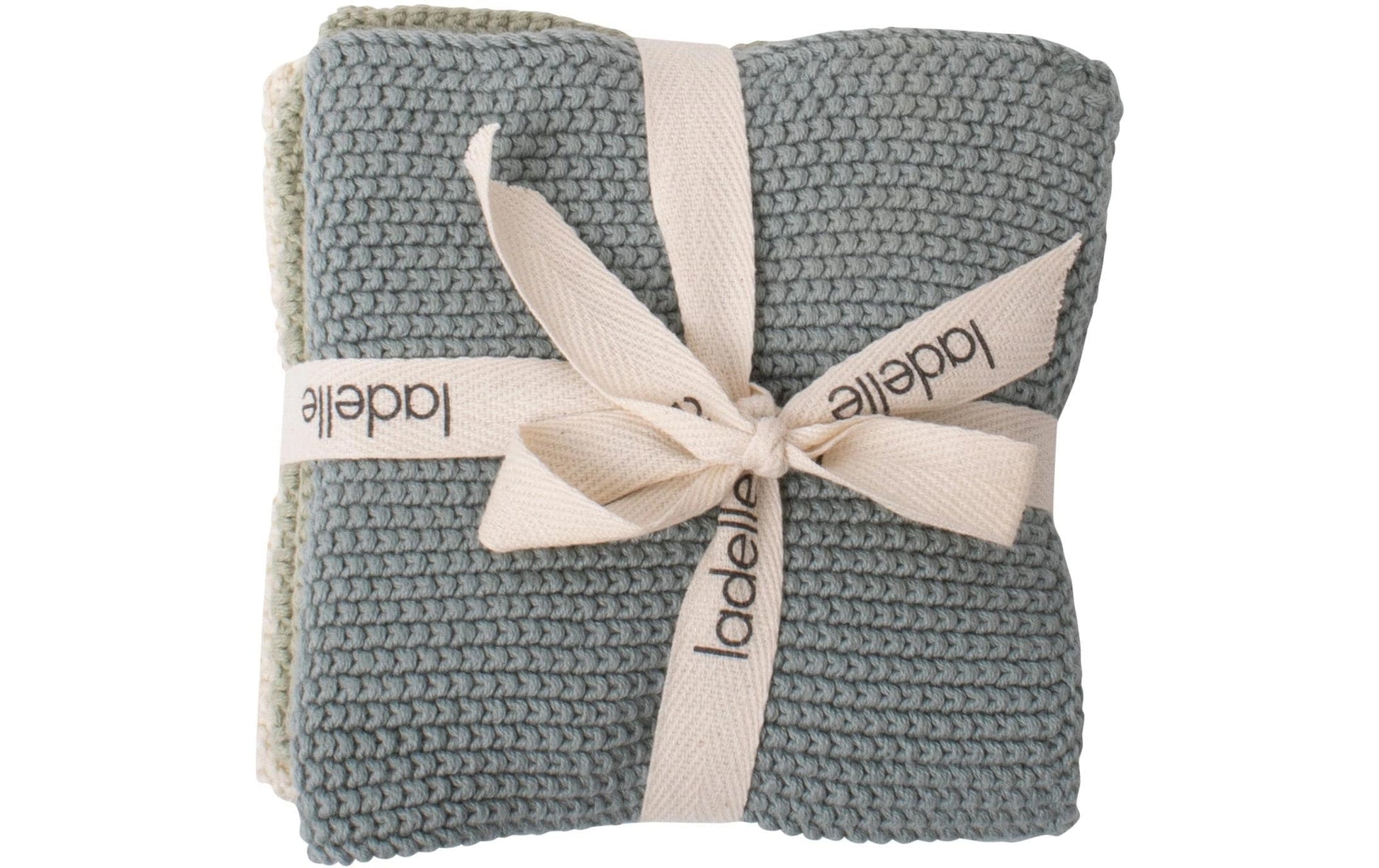 Ladelle Abwaschlappen – grün – 27 × 27 cm – Baumwolle – 3er-Set