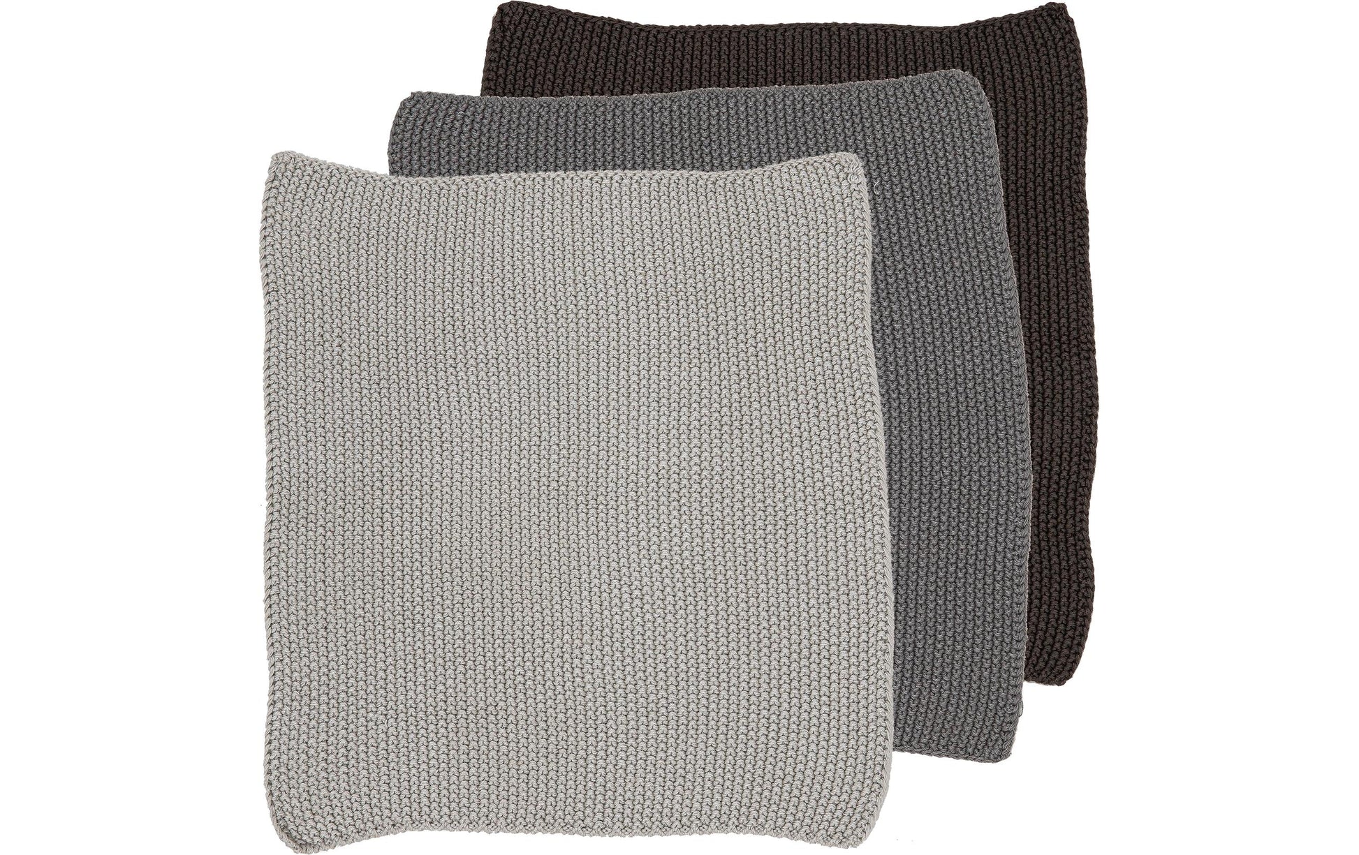 Ladelle Spültuch – grau – 27 × 27 cm – Baumwolle – 3er-Set