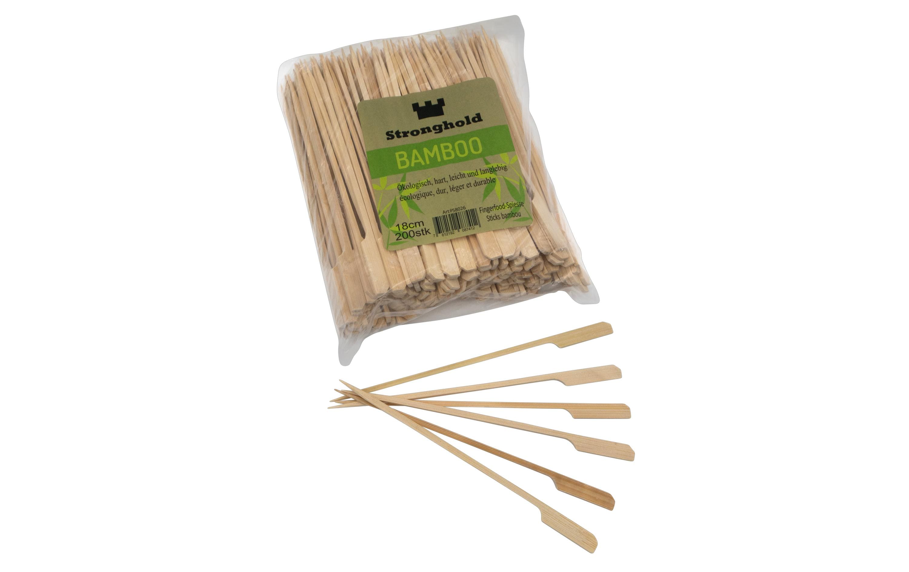 Stronghold Party-Piekser – Braun – 18 cm – Bambus – mit Griff