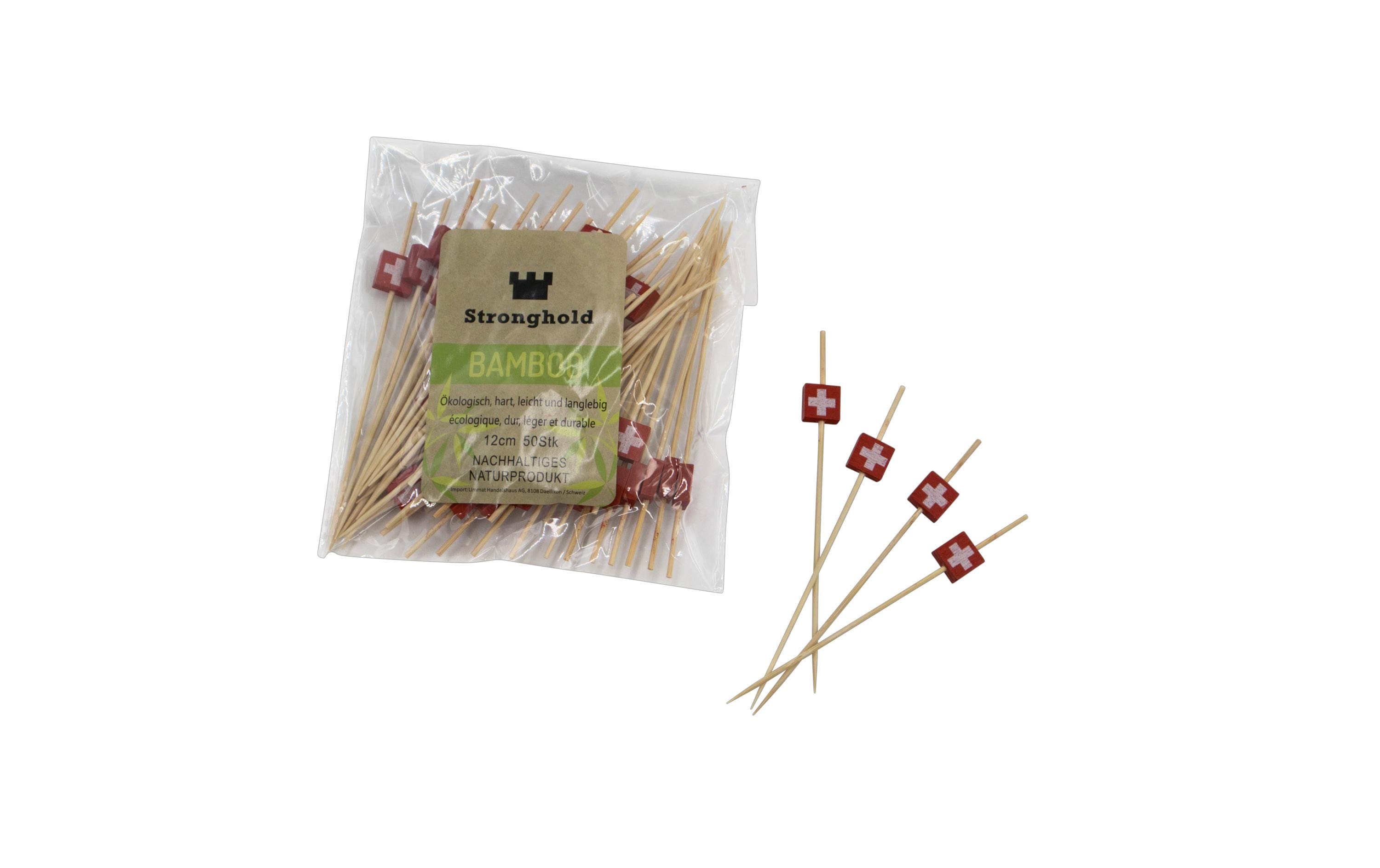Stronghold Party-Piekser CH Kreuz – nature – 12 cm – Bambus