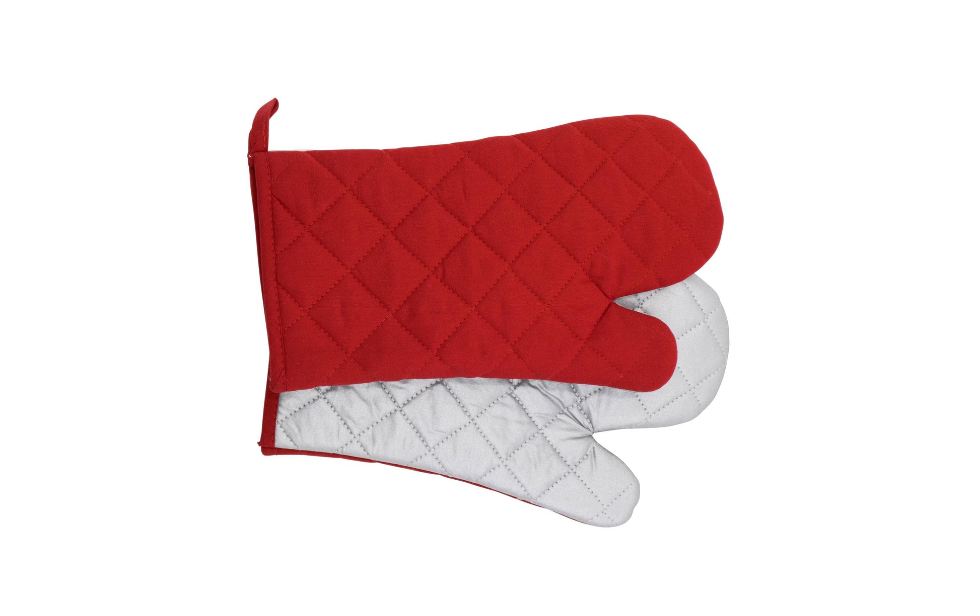 Stronghold Ofenhandschuhe 33 cm, 1 Paar, Baumwolle, Rot/Silber