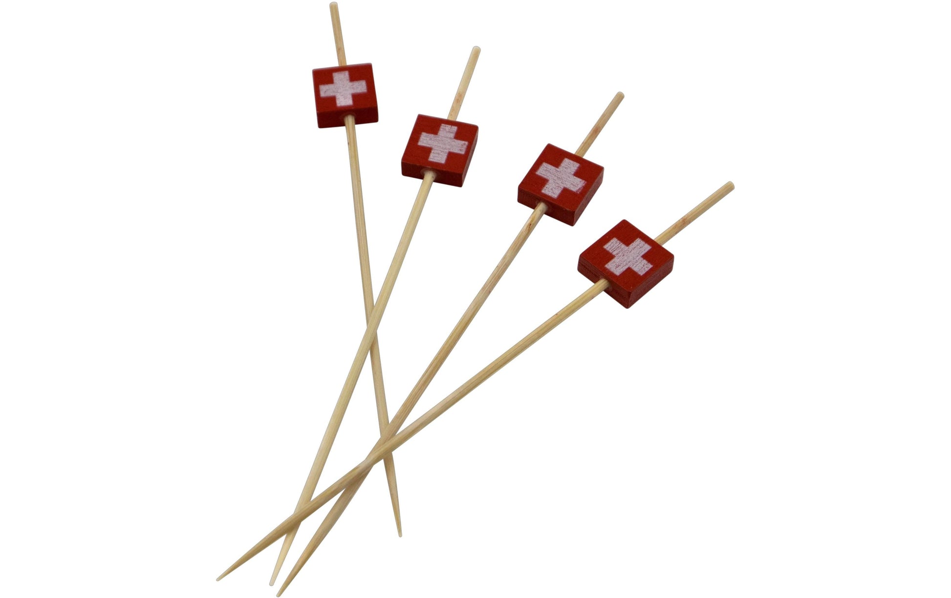 Stronghold Party-Piekser CH Kreuz – nature – 12 cm – Bambus