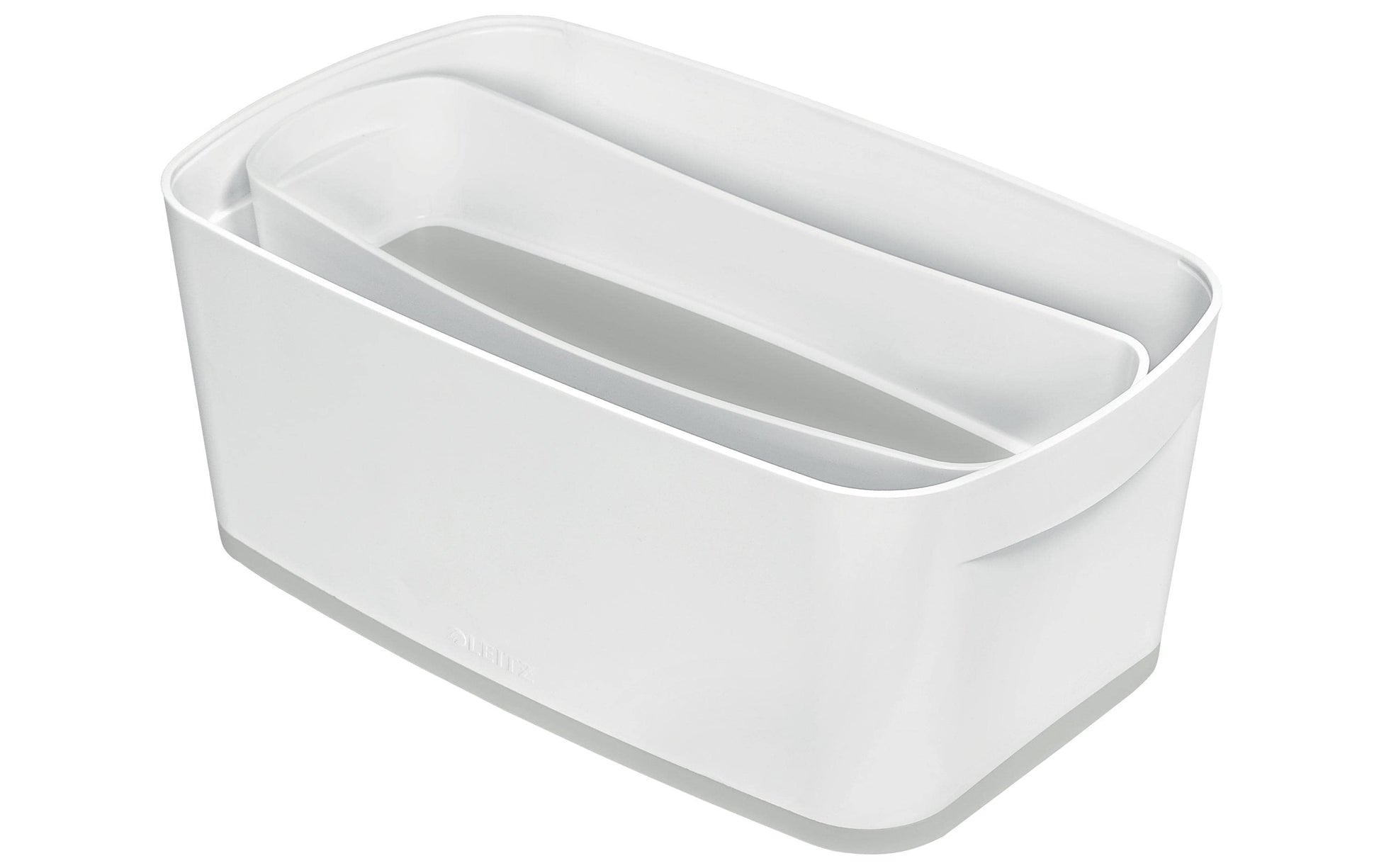 Leitz Aufbewahrungsbox MyBox – Kunststoff, weiss/grau, 31,8 × 12,8 × 19,1 cm – 1er-Pack