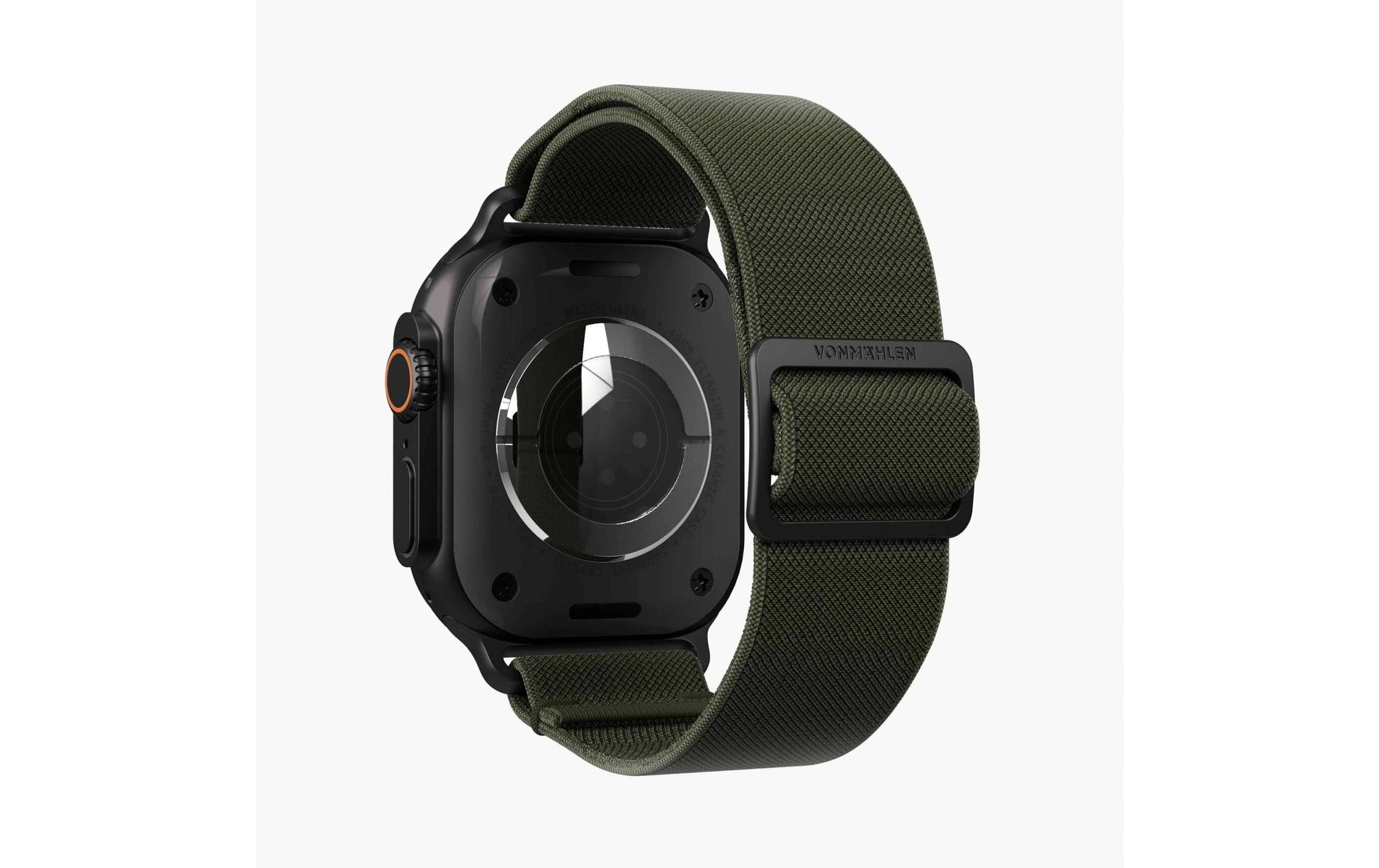 Vonmählen Classic Nylon Loop – Armband – für Apple Watch Ultra – Schwarz/Olive, One Size, Nylon