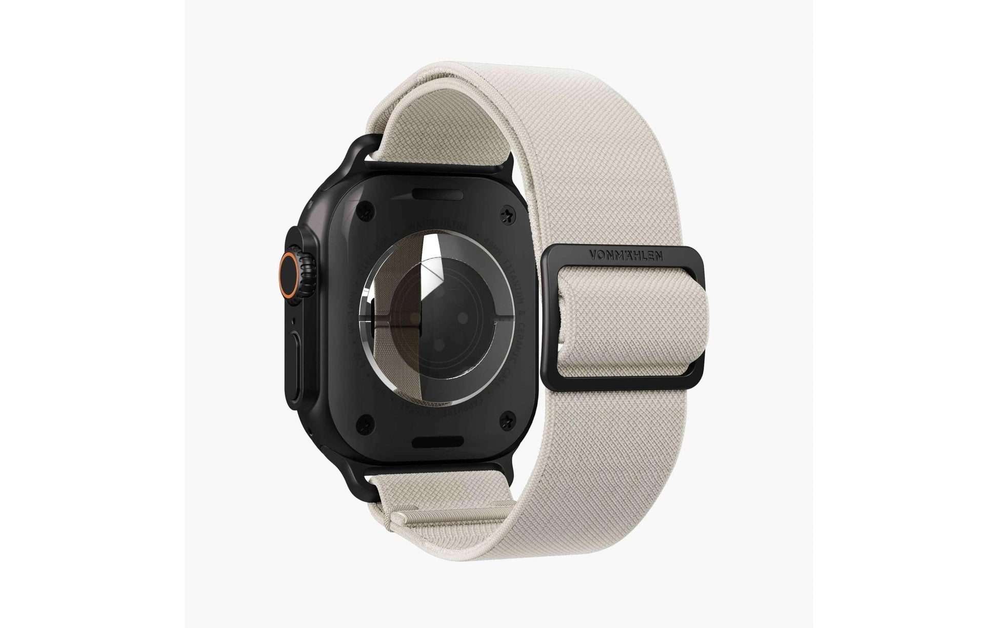 Vonmählen Classic Nylon Loop – Armband – für Apple Watch Ultra, Creme/Schwarz, One Size, Nylon