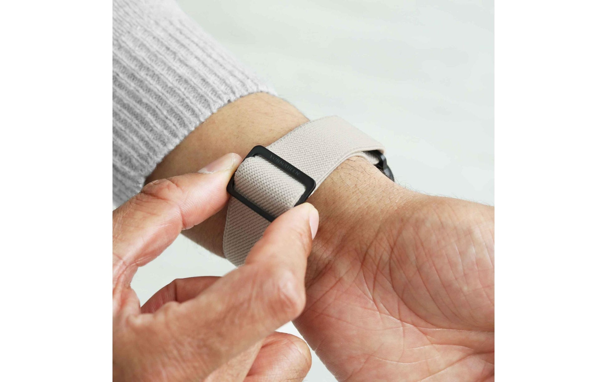 Vonmählen Classic Nylon Loop – Armband – für Apple Watch Ultra – Creme/Schwarz, One Size, Nylon