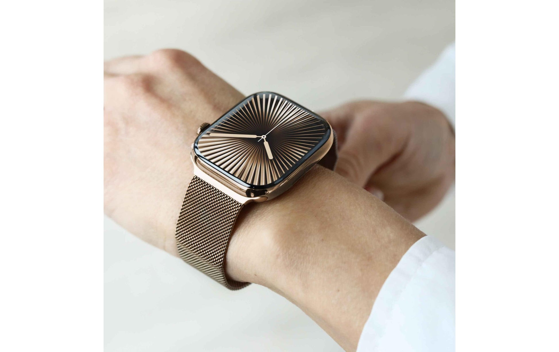 Vonmählen Milanese Loop 2 – Armband – für Apple Watch 40/41/42 mm, Granitgrau, Edelstahl