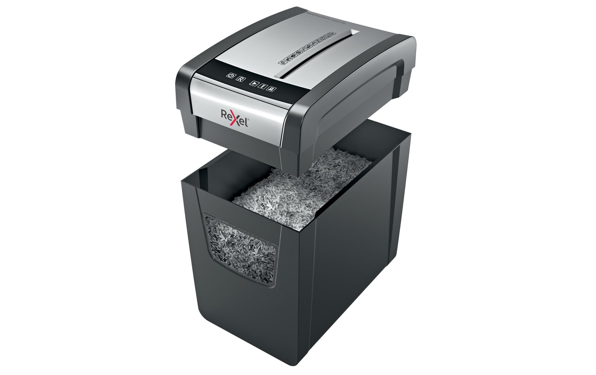 Rexel Momentum X312 Slimline – Aktenvernichter, DIN P-3, Partikelschnitt 5 × 42 mm, 12 Blatt, 23 l, A4