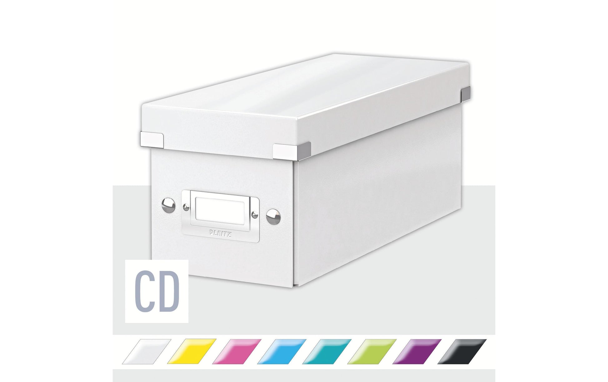 Leitz Aufbewahrungsbox – 160 Disks, Hartplatte, Weiss, 143 × 352 × 136 mm