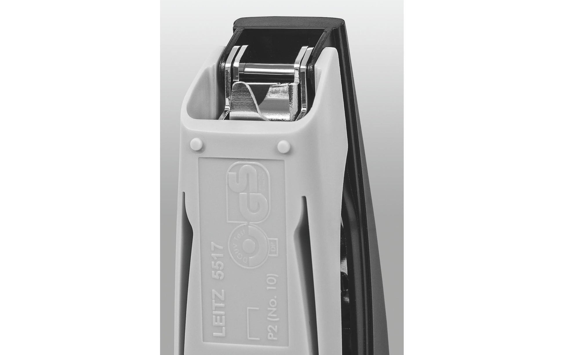 Leitz Mini 5517 – Hefter, 10 Blatt, für Nr. 10, Oberlademechanik, Einlegetiefe 35 mm, rot