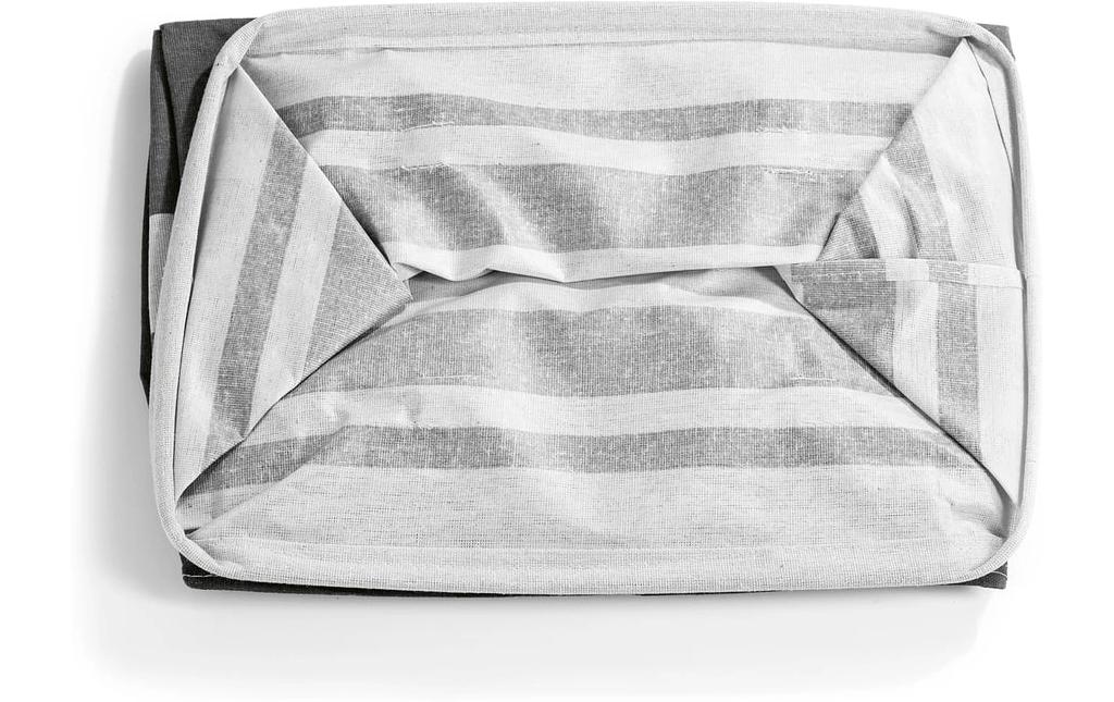 Easymaxx Faltbox 75 l – faltbar – Leinen – weiss/grau – 400 × 300 × 600 mm – 2 Stück