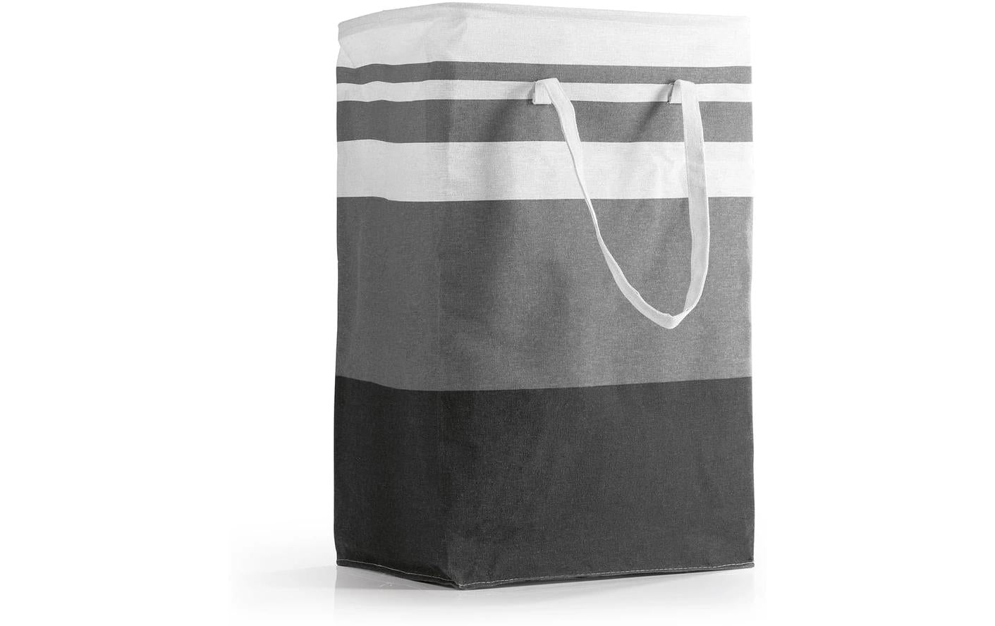 Easymaxx Faltbox 75 l – faltbar – Leinen – weiss/grau – 400 × 300 × 600 mm – 2 Stück