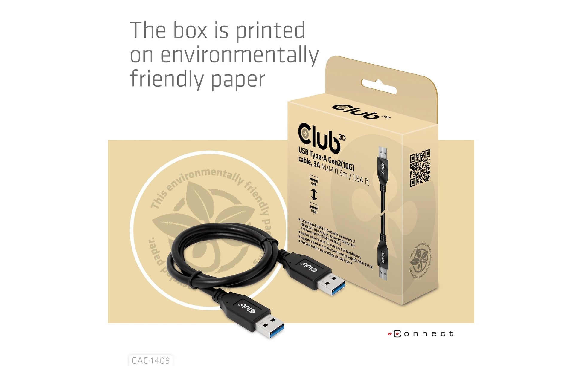 CLUB3D Club 3D – USB-Kabel, USB-A zu USB-A, 0,5 m, USB 3
