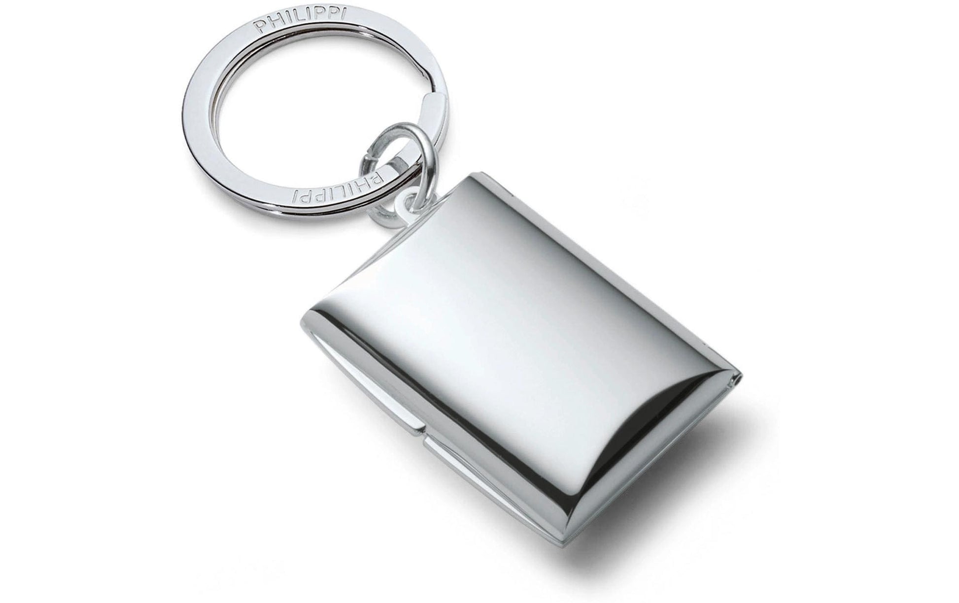 Philippi Foto-Schlüsselanhänger Frame – Nickel, Silber, 50,8 × 50,8 mm