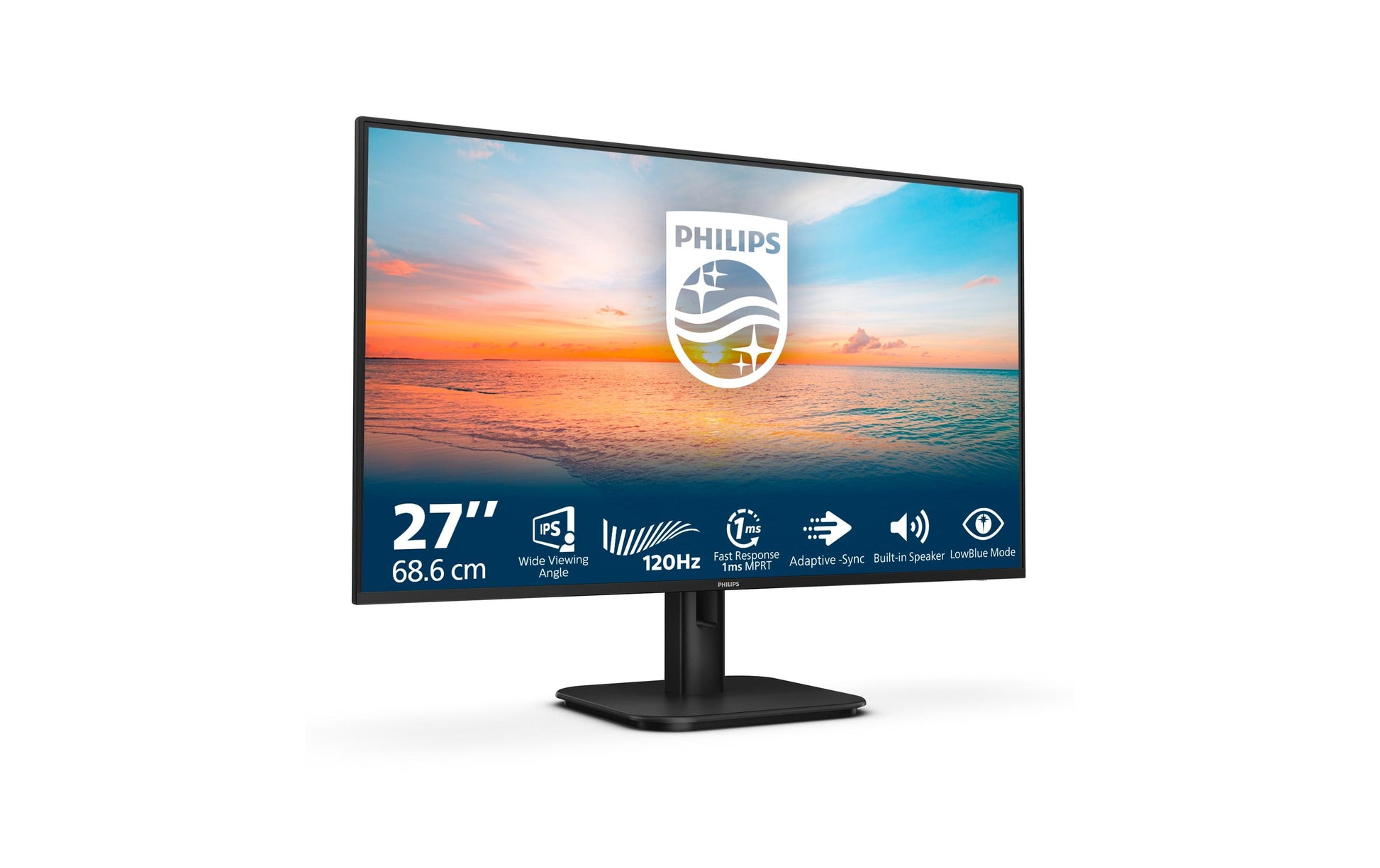 Philips 27E1N1200A/00 – Monitor, 27", 1920 × 1080 (Full HD), IPS, 120 Hz, 300 cd/m², Schwarz