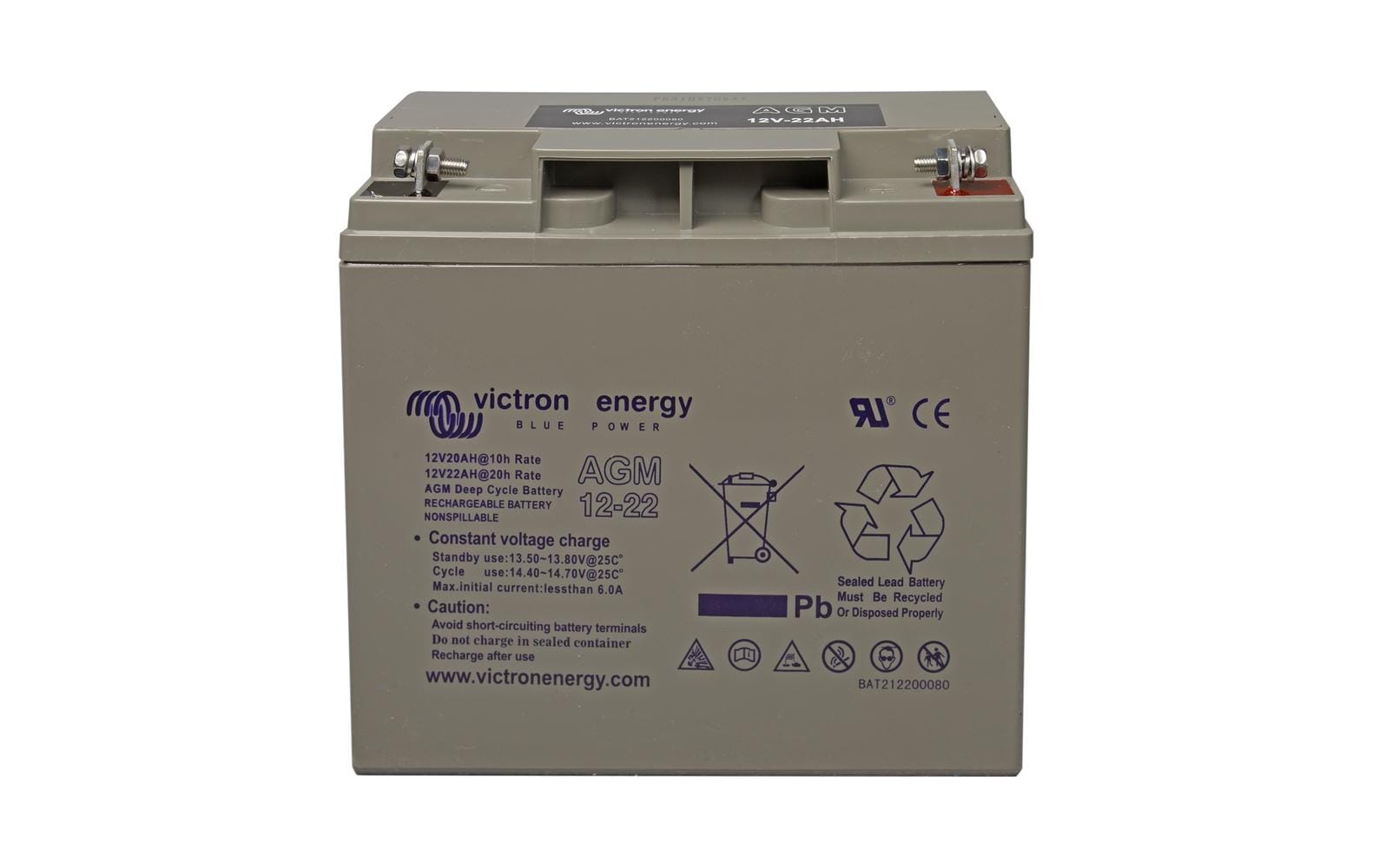 Victron AGM Deep-Cycle-Batterie, Blei (VRLA), 12 V, 264 Wh